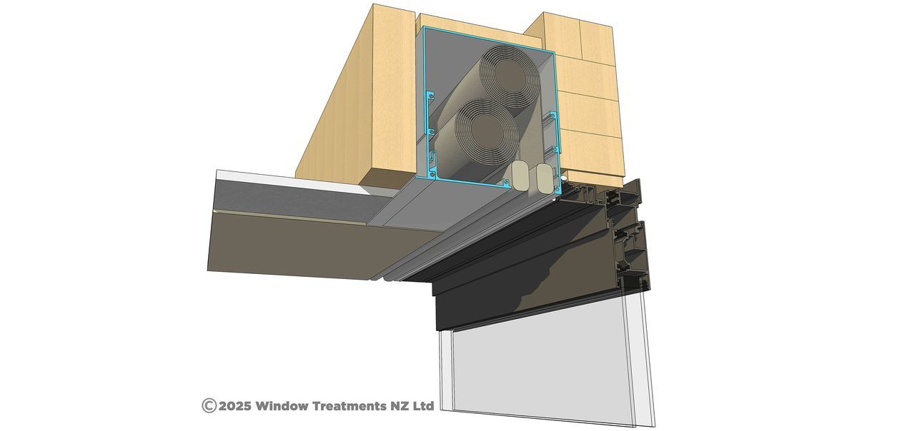 Neatly conceal blinds and curtains in the modular Recess Flush Box