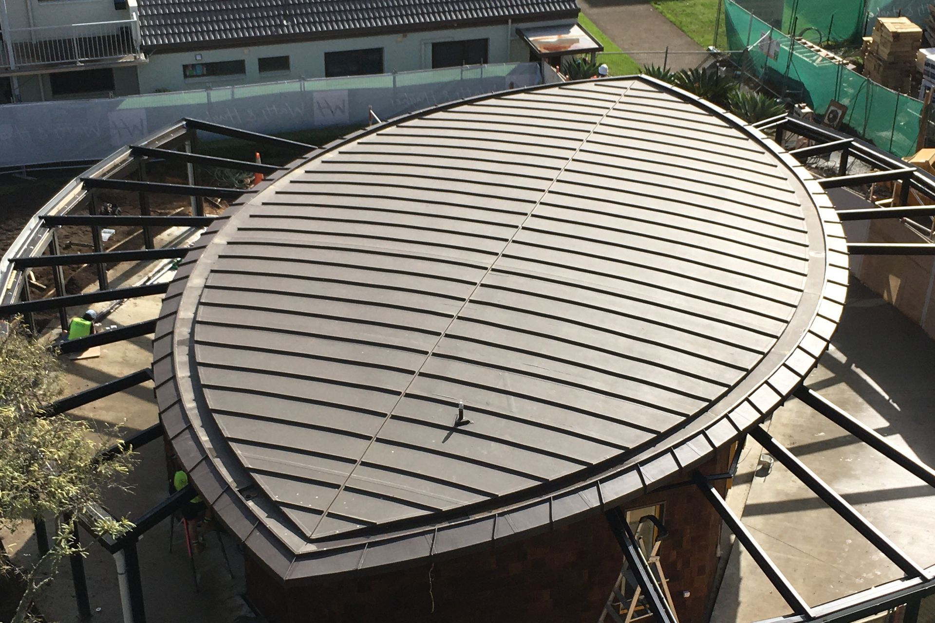 Viking Coloured Enviroclad – Mansard Brown with weldable ribs.