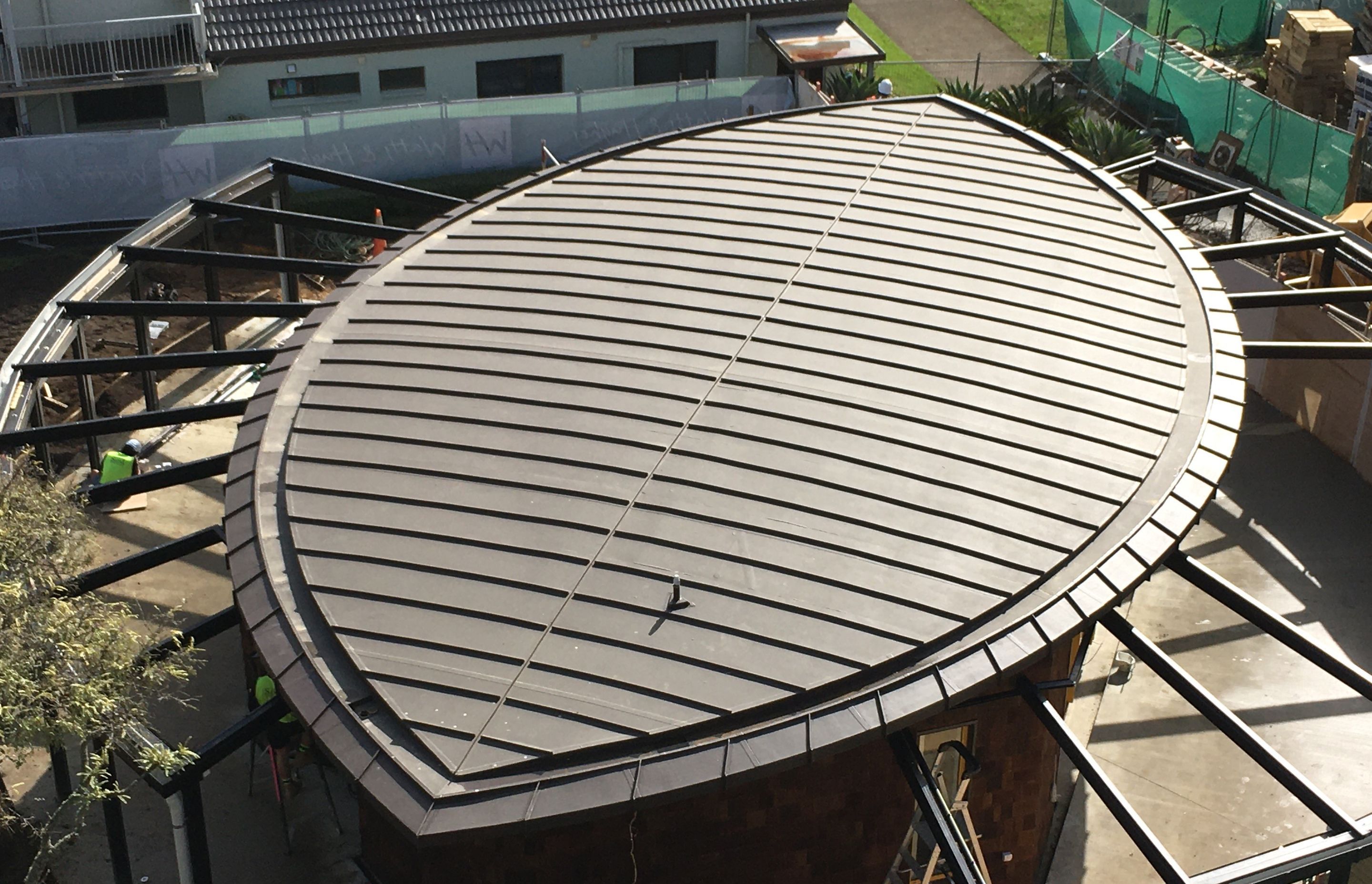 Viking Coloured Enviroclad – Mansard Brown with weldable ribs.