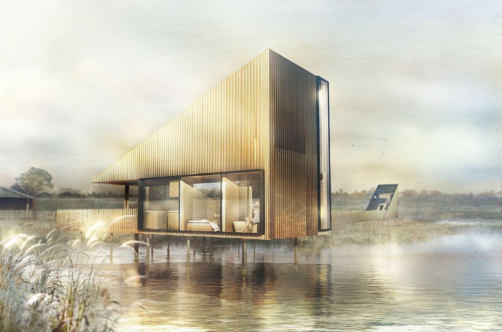 Cumulus Studio creates a dialogue between geometry and nature on the Murray River