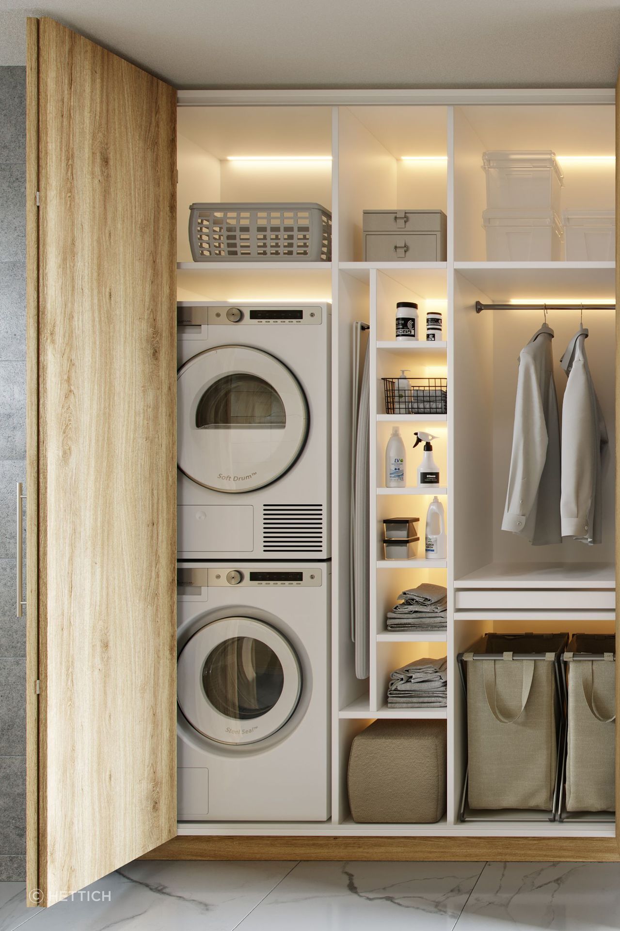 WingLine L | White | Laundry - Full Height Application