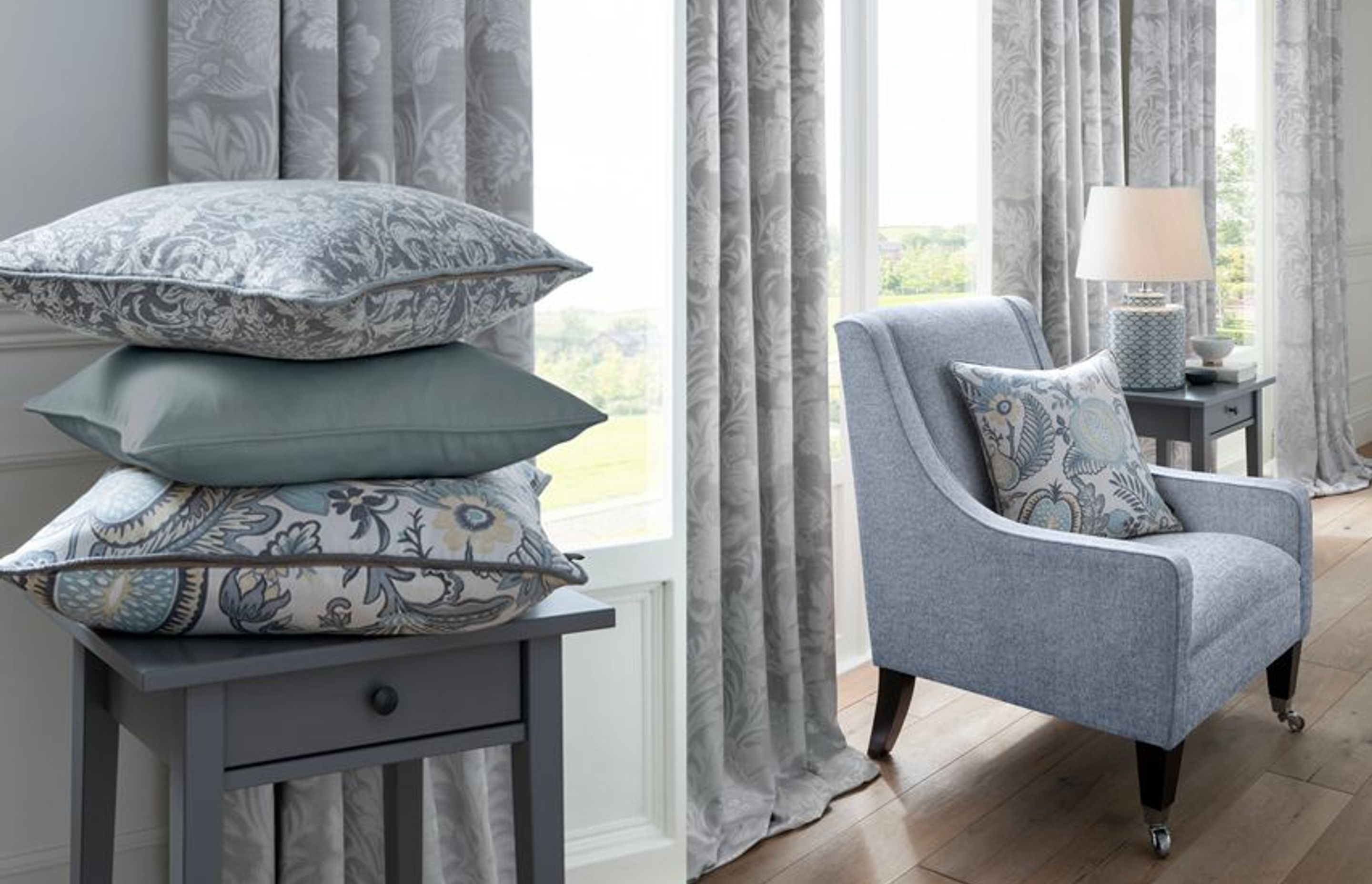 Fabrics from the Winter Garden range by ILIV.