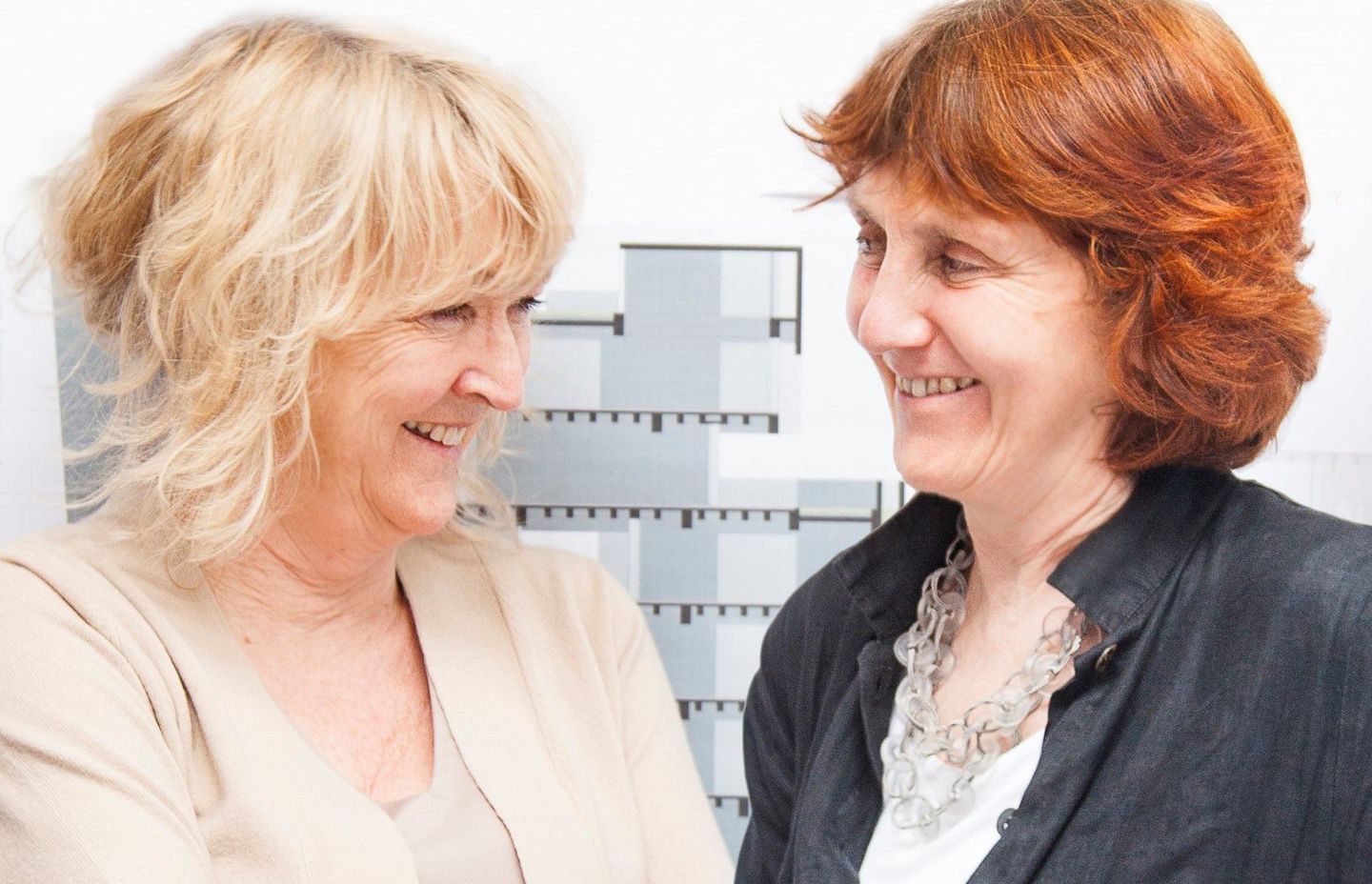 Yvonne Farrell and Shelley McNamara, 2020 Pritzker Prize Laureates, photo courtesy of Alice Clancy.