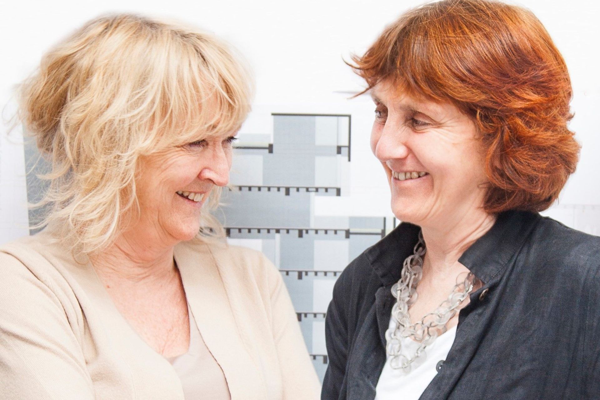 Yvonne Farrell and Shelley McNamara, 2020 Pritzker Prize Laureates, photo courtesy of Alice Clancy.

