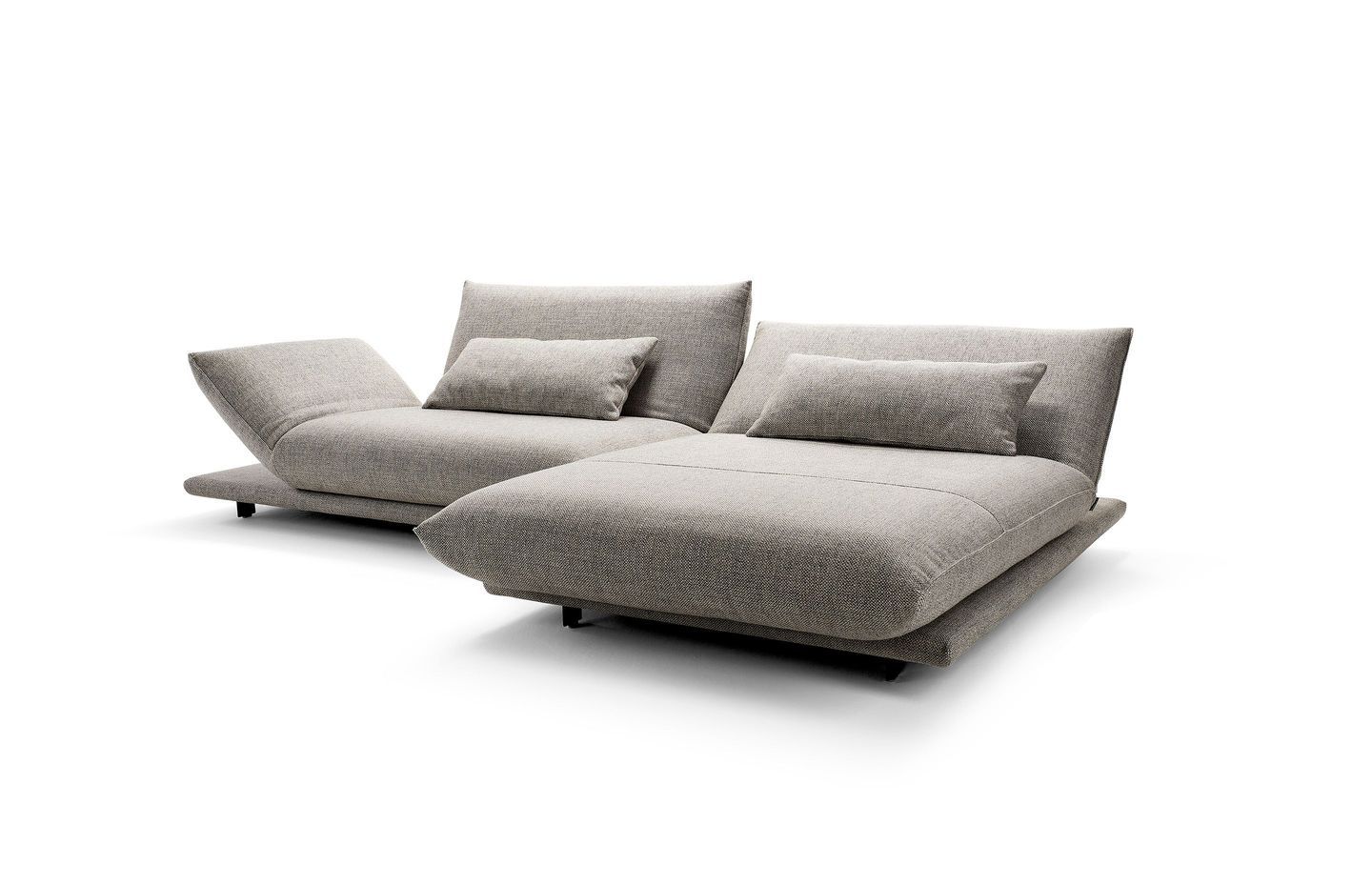 This modular furniture has adjustable arm and back elements to suit your needs.