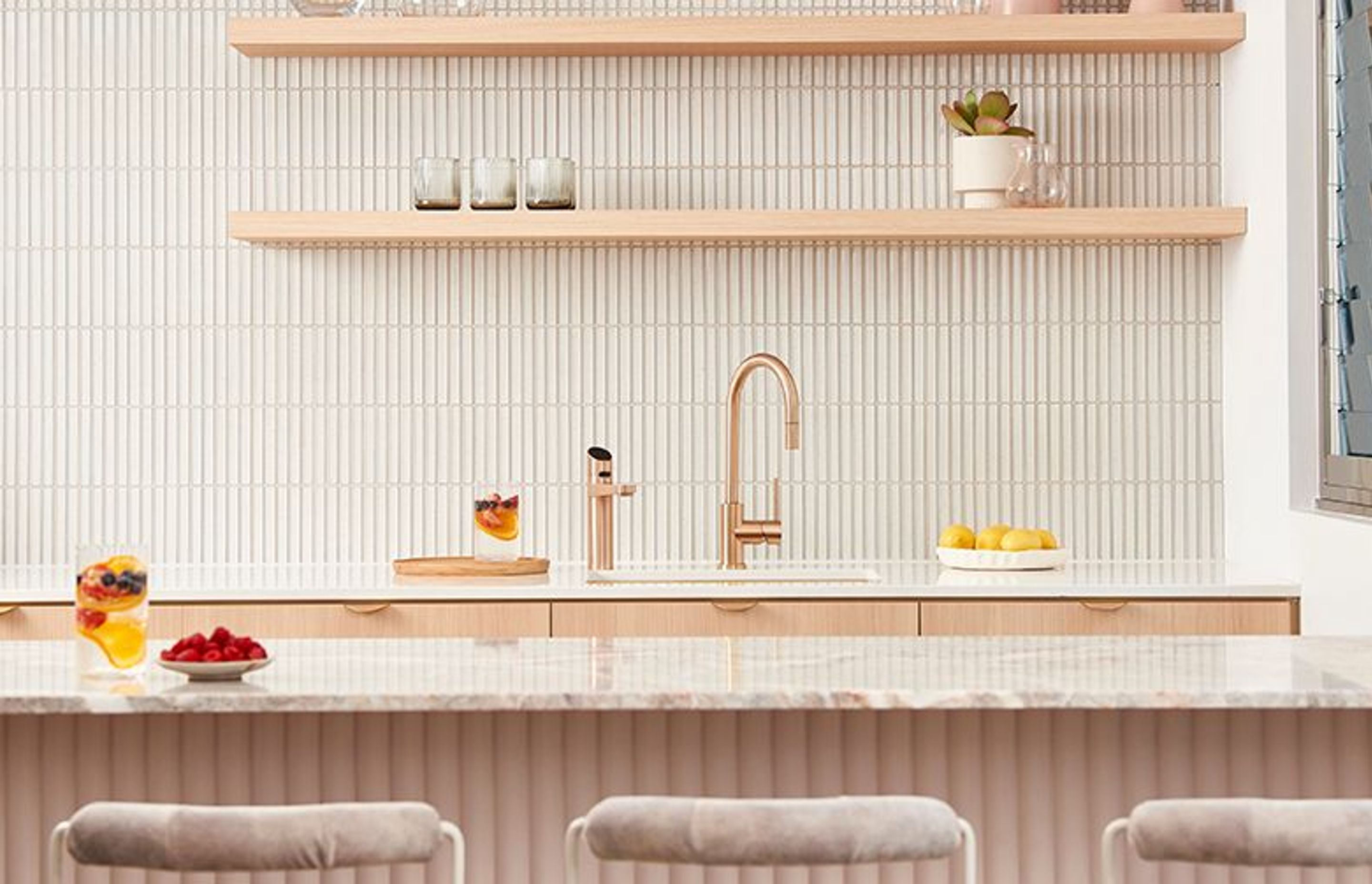 Add the lustre of gold to your kitchen