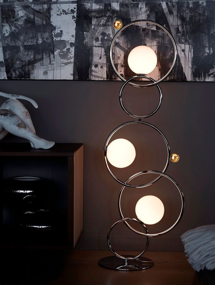 Diffused light and designer credentials with the Zoe Floor Lamp from Designer's Collection.