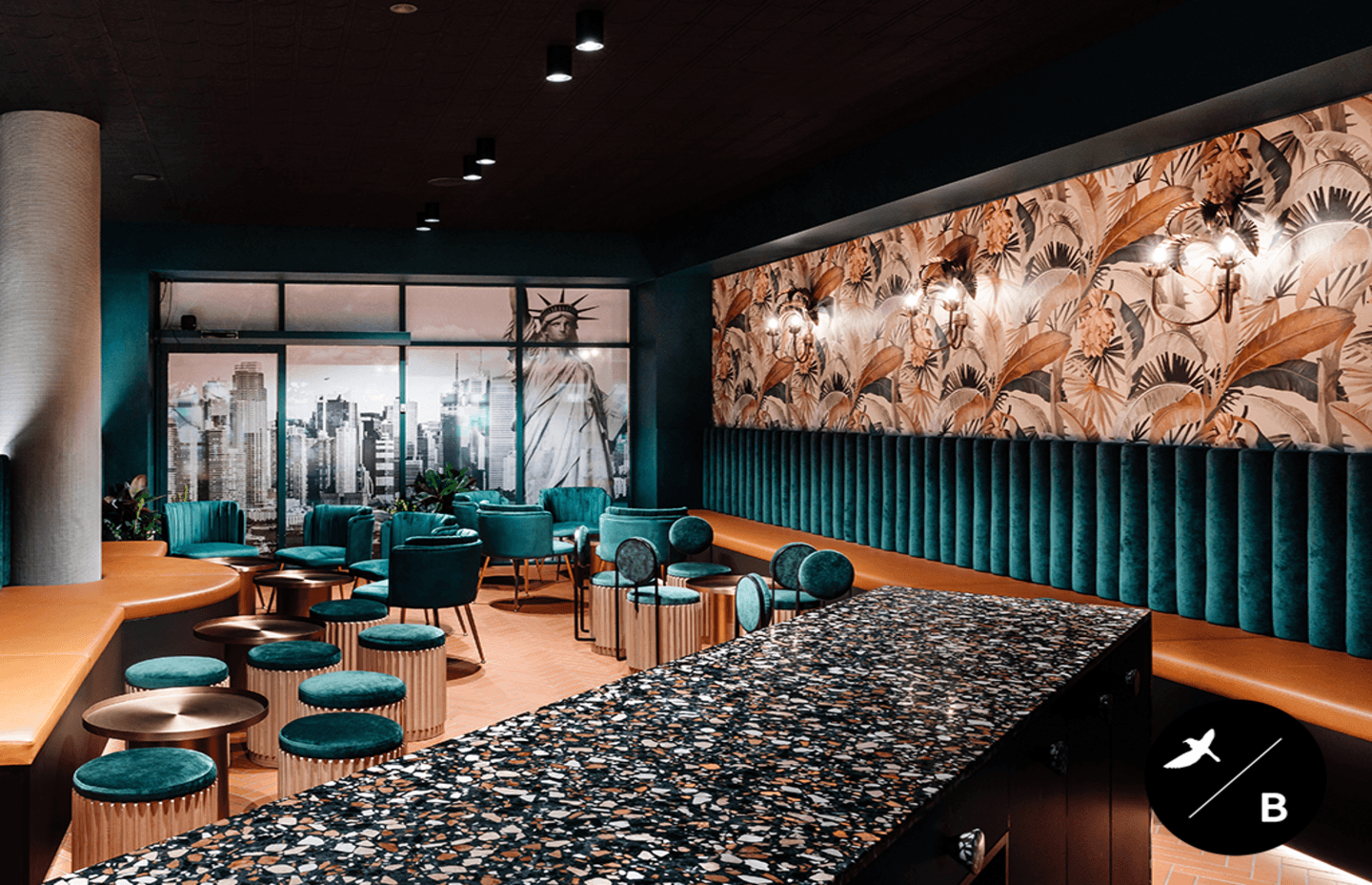 Luxurious and durable seating is a must in hospitality venues. Interior Design &amp; Furniture Curation: Birdblack Design. Builder: Big Island Construction. Photography: Better Together Photography Co.