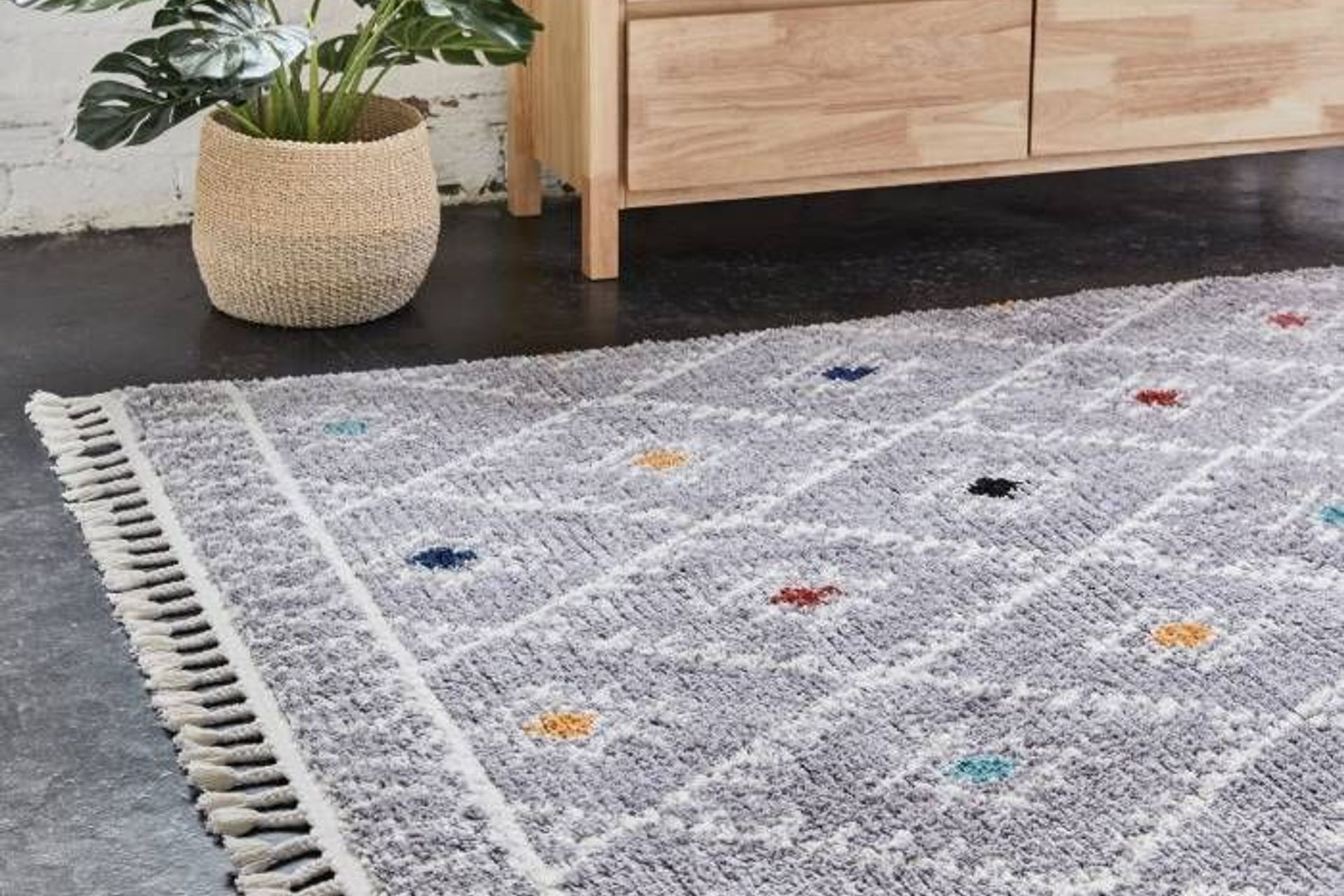 Arizona Grey Aztec Pattern Rug