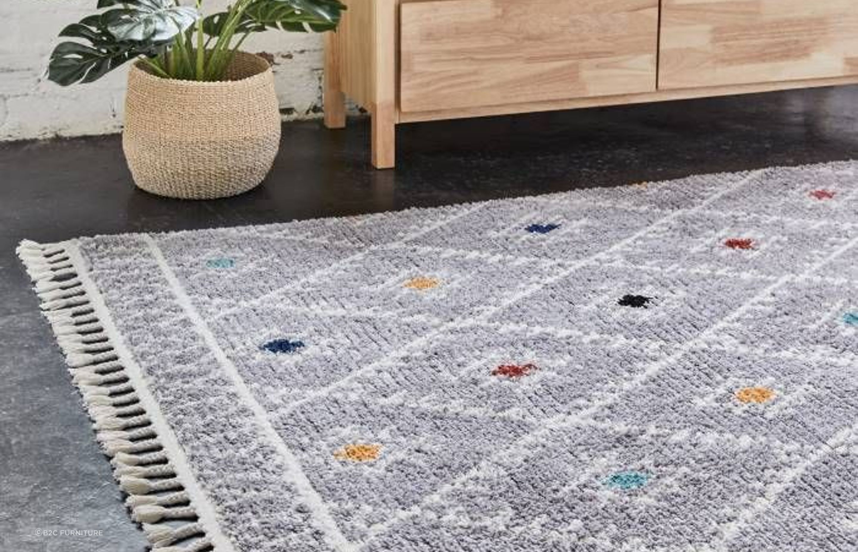 Arizona Grey Aztec Pattern Rug