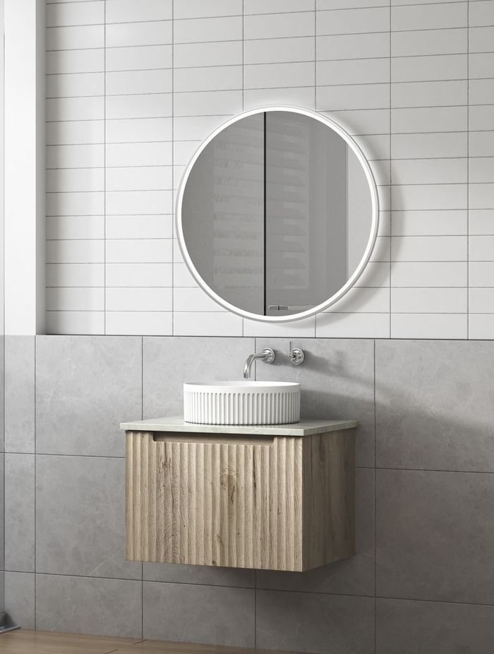 Floating vanities can offer a nice alternative to freestanding vanities