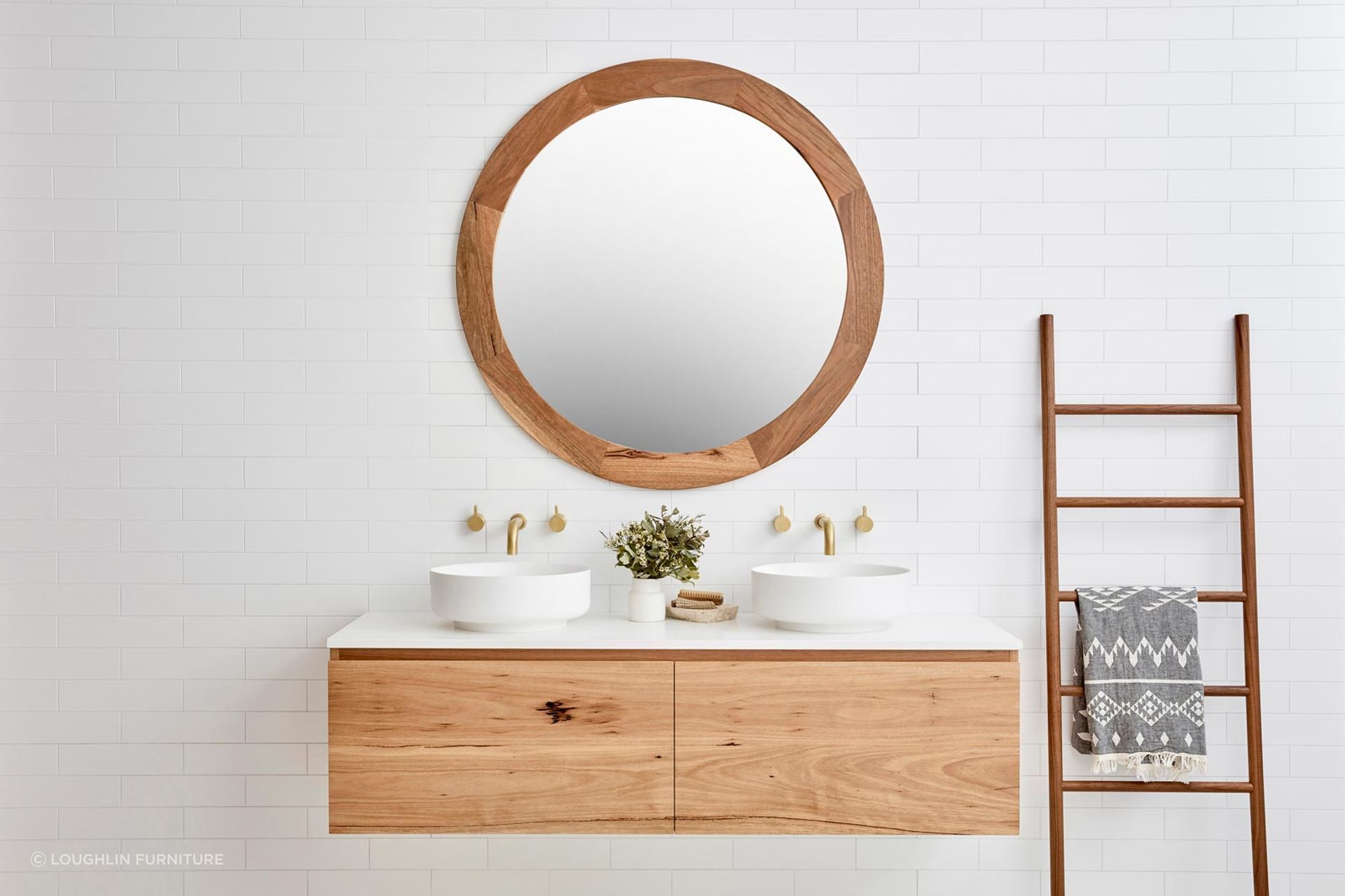 Wood framed bathroom mirrors look great in coastal bathrooms. Featured product: Ballina Mirror