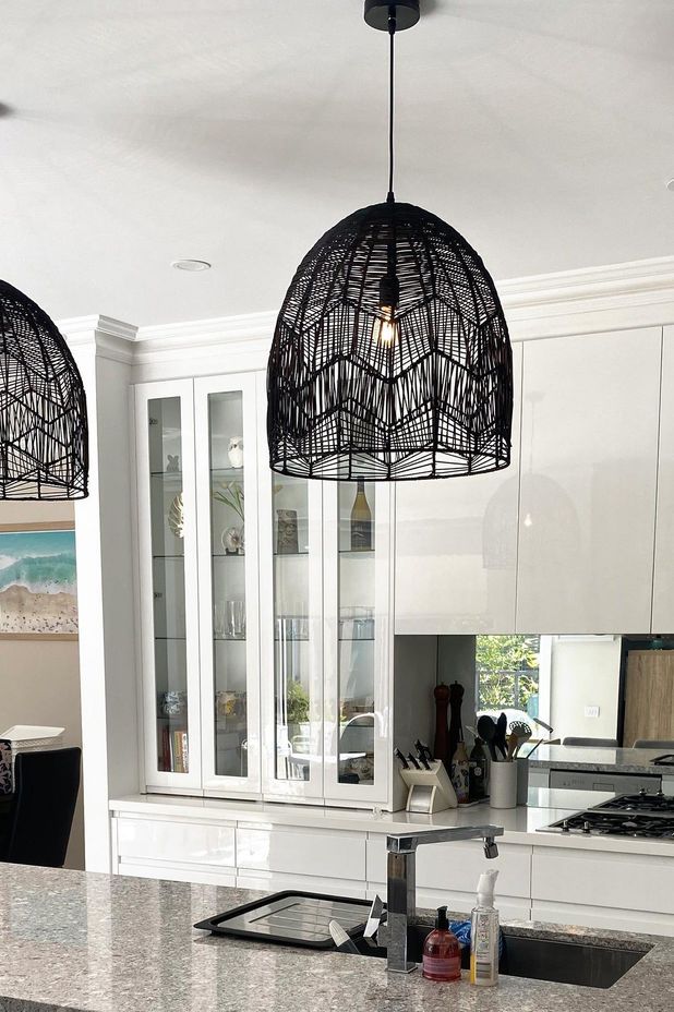 Amalfi Rattan Lace Pendant Light by Ivory &amp; Deene