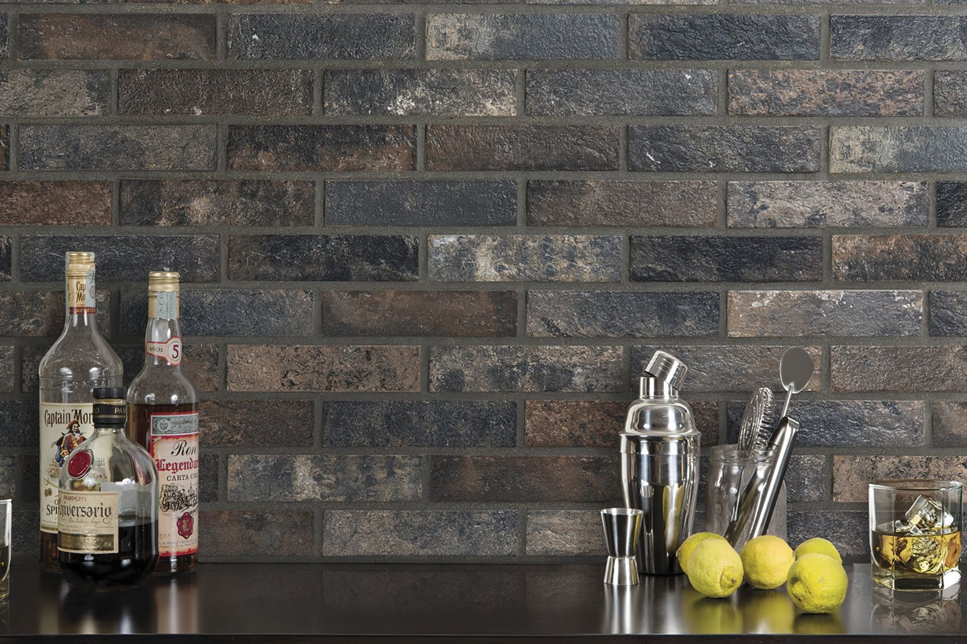 Brick tiles mimic the presence that natural brick brings to a setting.