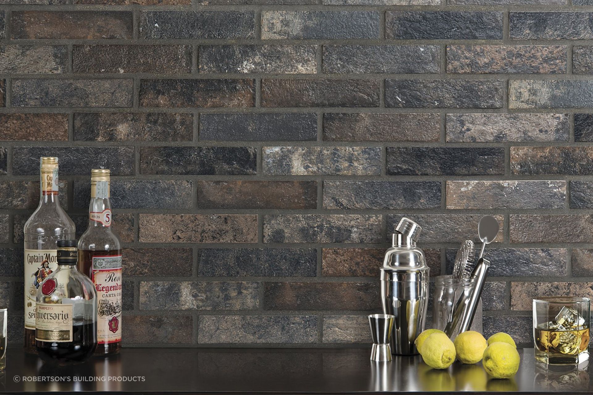 Brick tiles mimic the presence that natural brick brings to a setting.