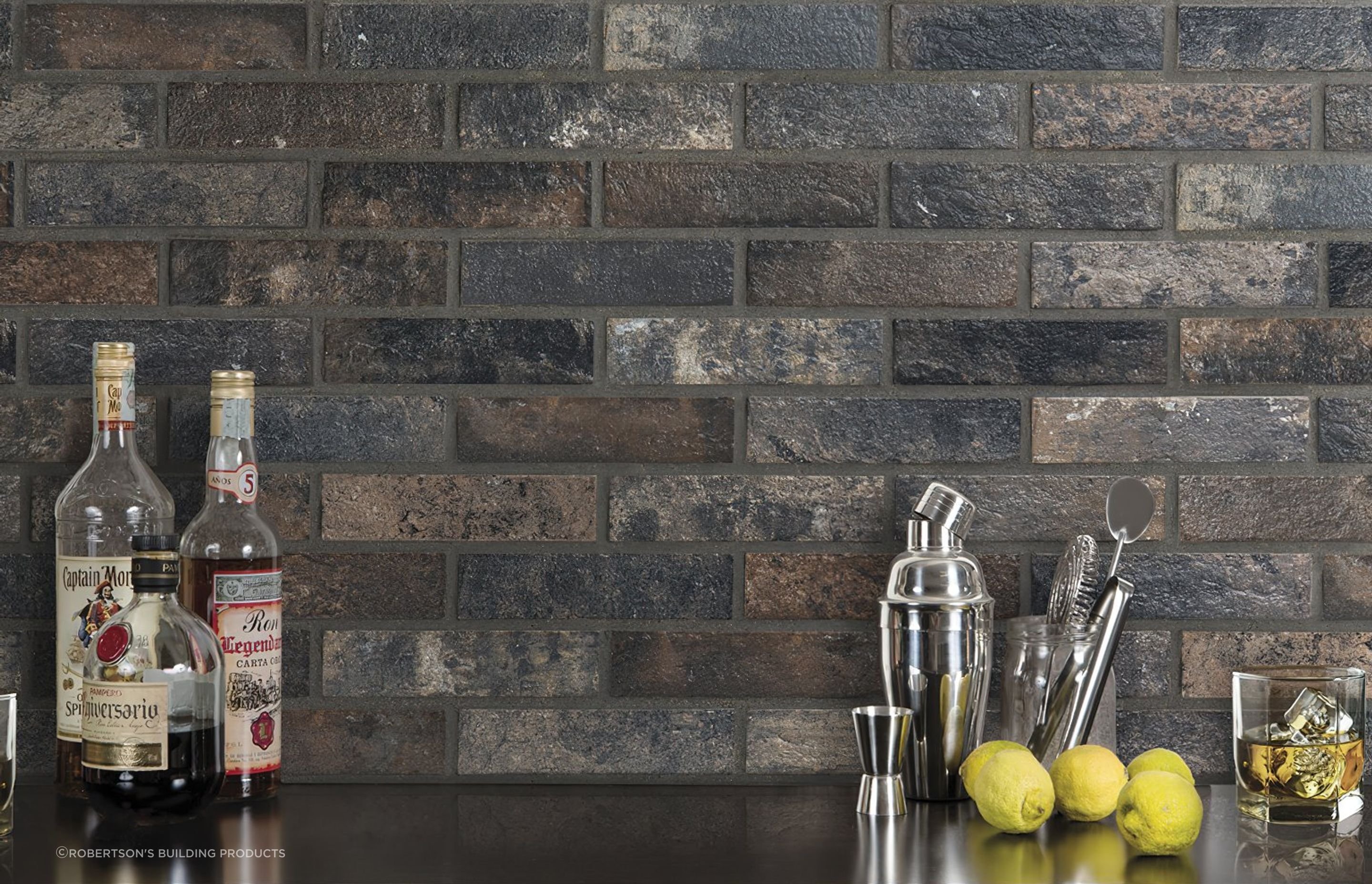 Brick tiles mimic the presence that natural brick brings to a setting.