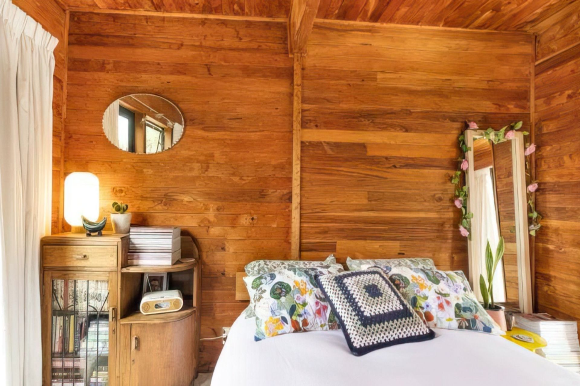 Carley and Bryn Lloyd’s bedroom is a converted garage. It will eventually be a rumpus room.