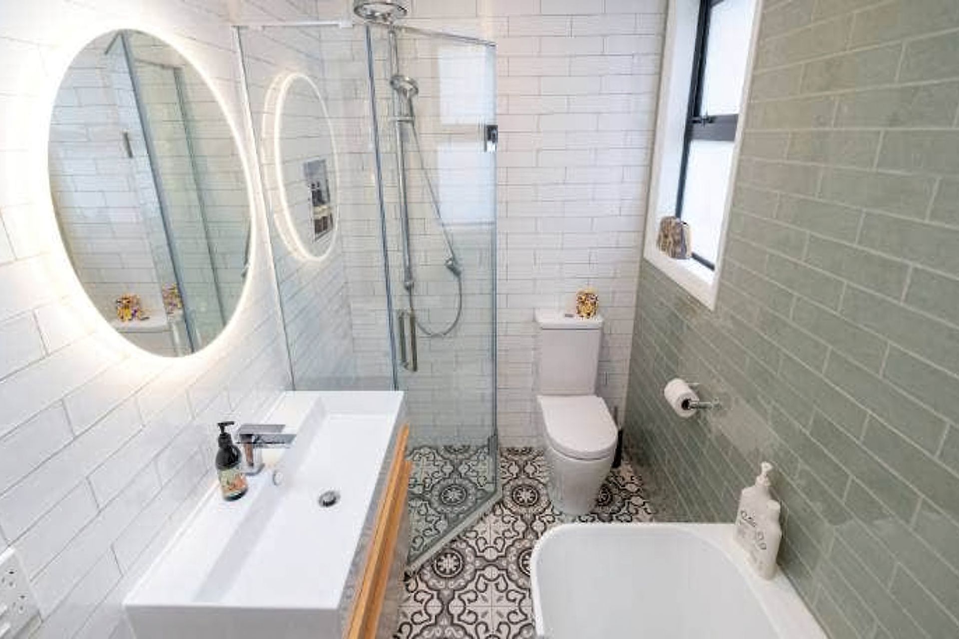 The bathroom had a complete makeover.