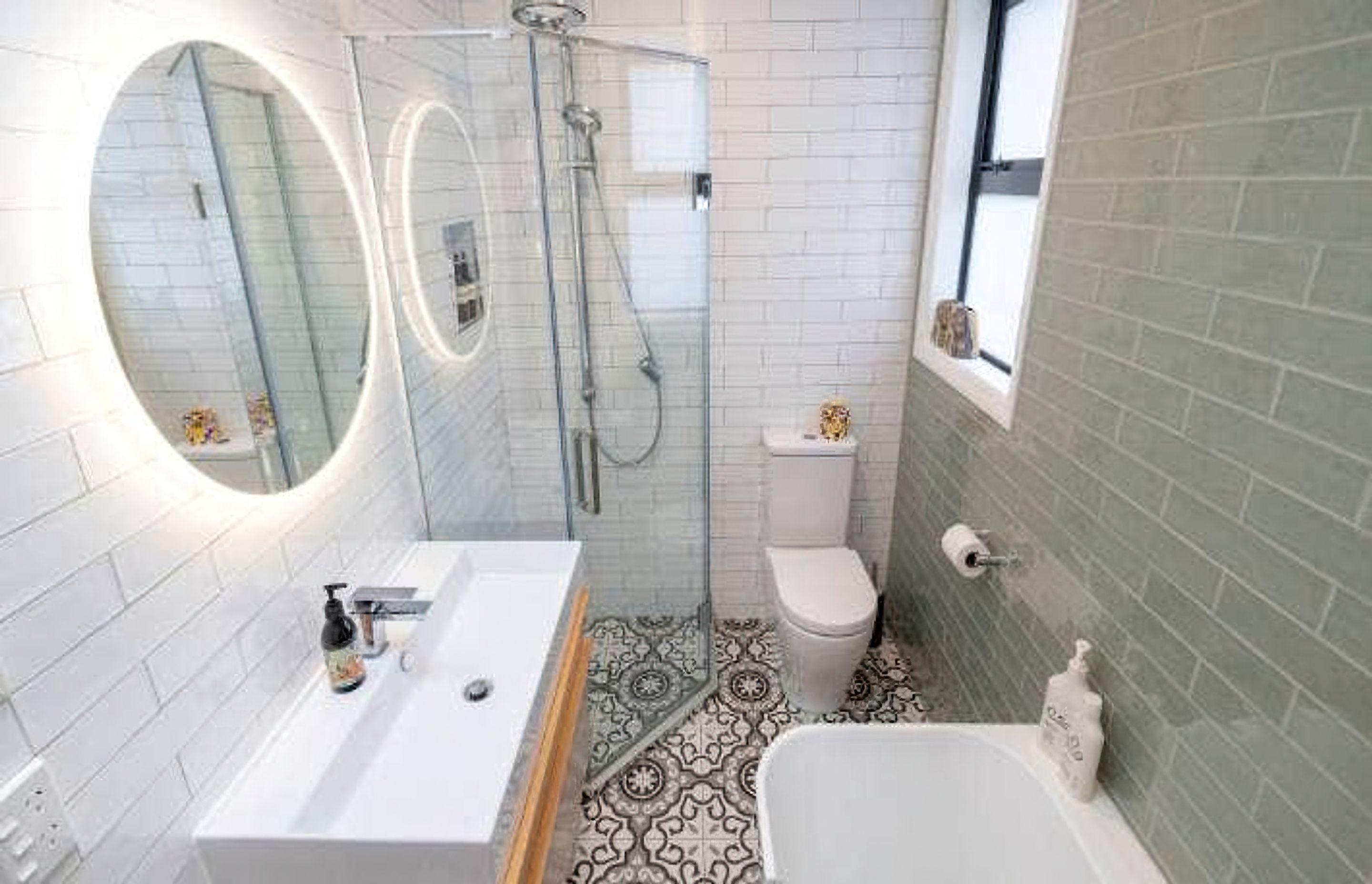 The bathroom had a complete makeover.