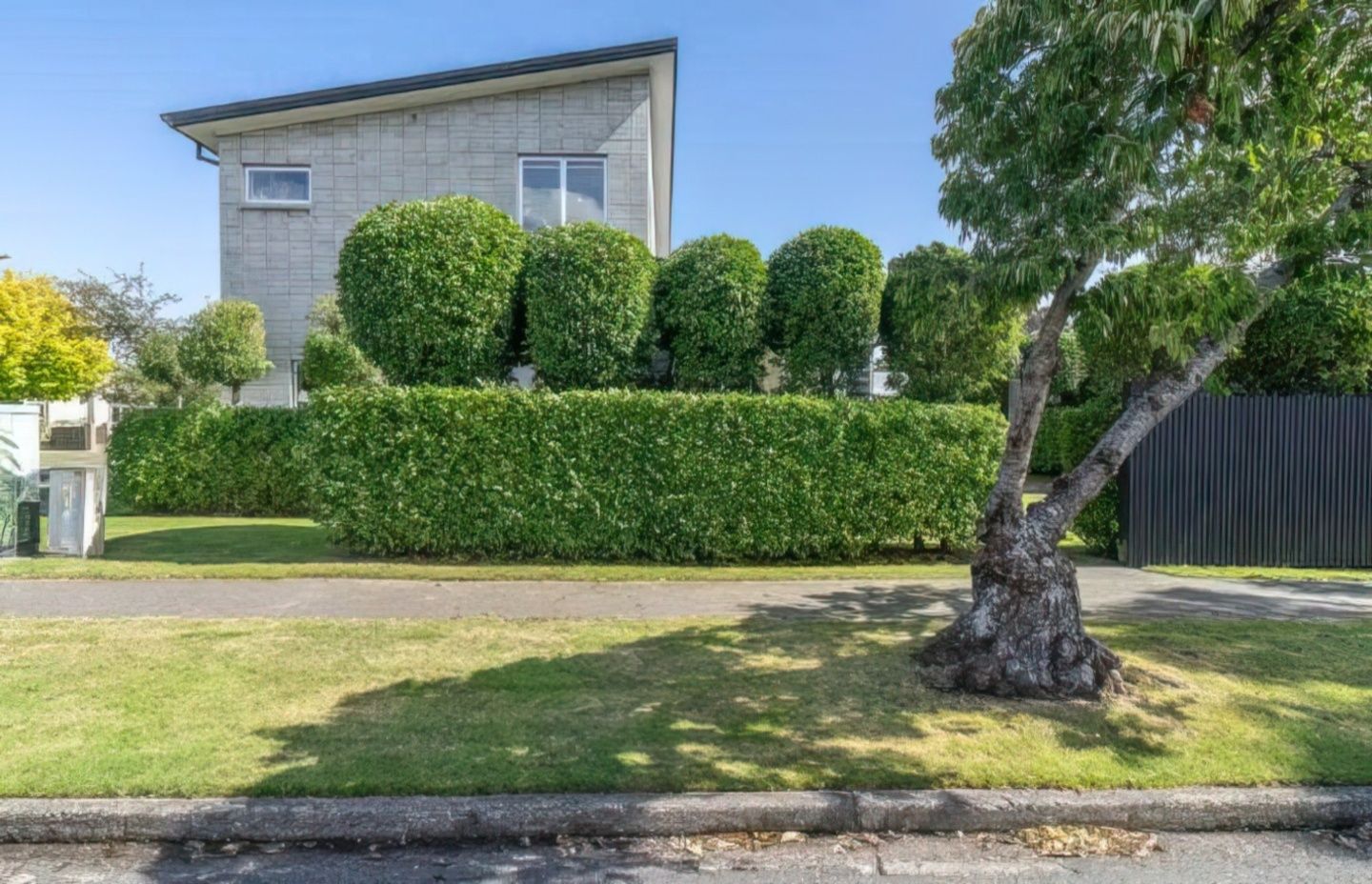 The home, in Gladstone, is rather modern, yet muted from the outside.