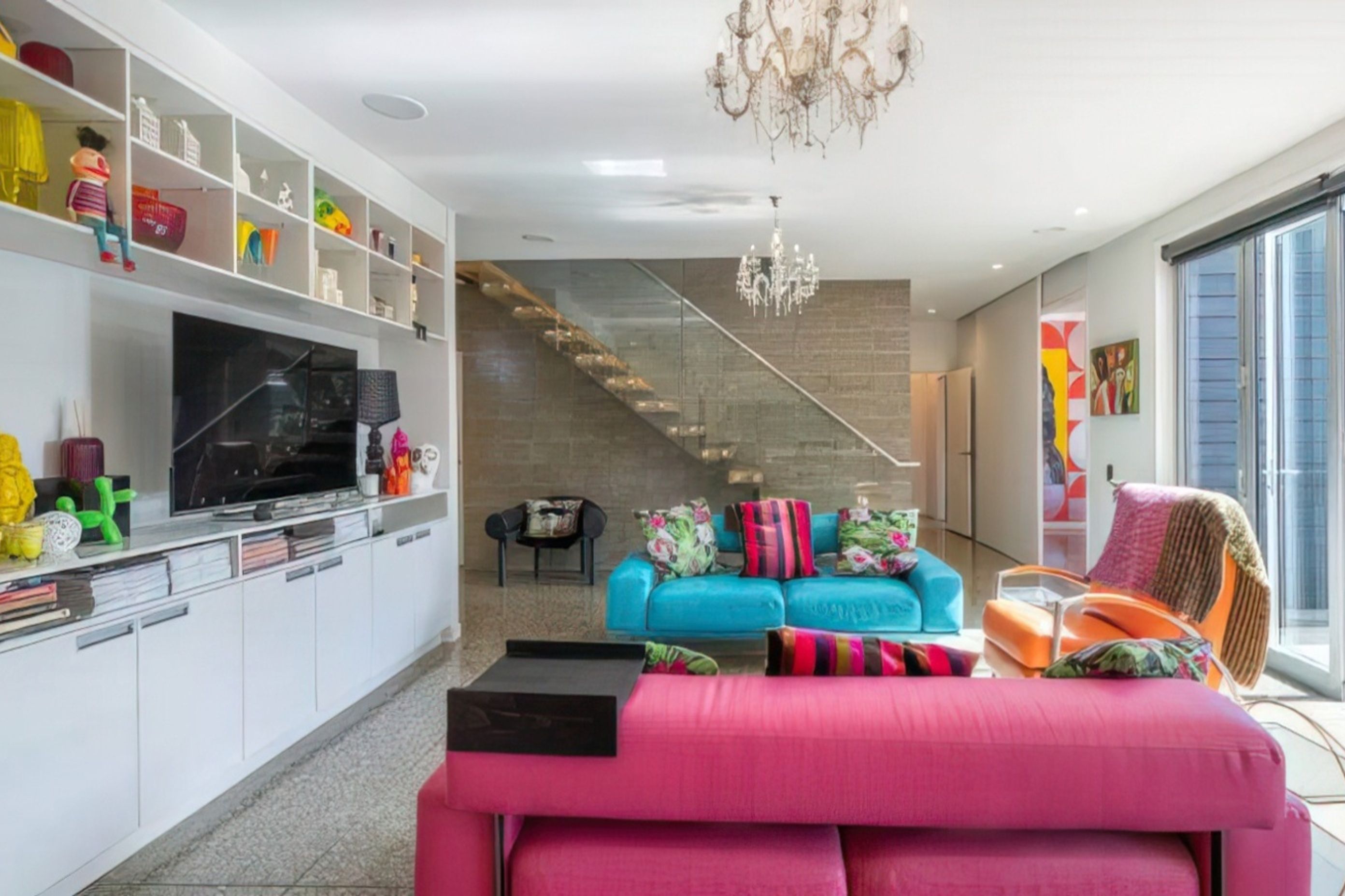 Echoing colours already in the home allowed Lloyd to go bold with the design, and still create a cohesive look throughout the house.