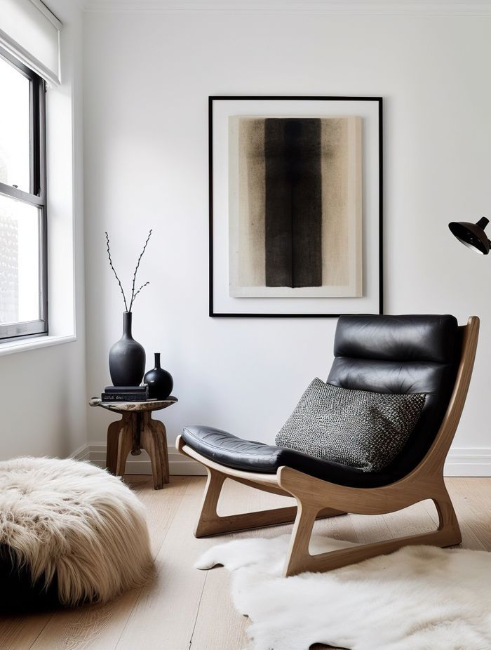 A small space with unique pieces creates a sense of luxury. (Image generated using Midjourney.)
