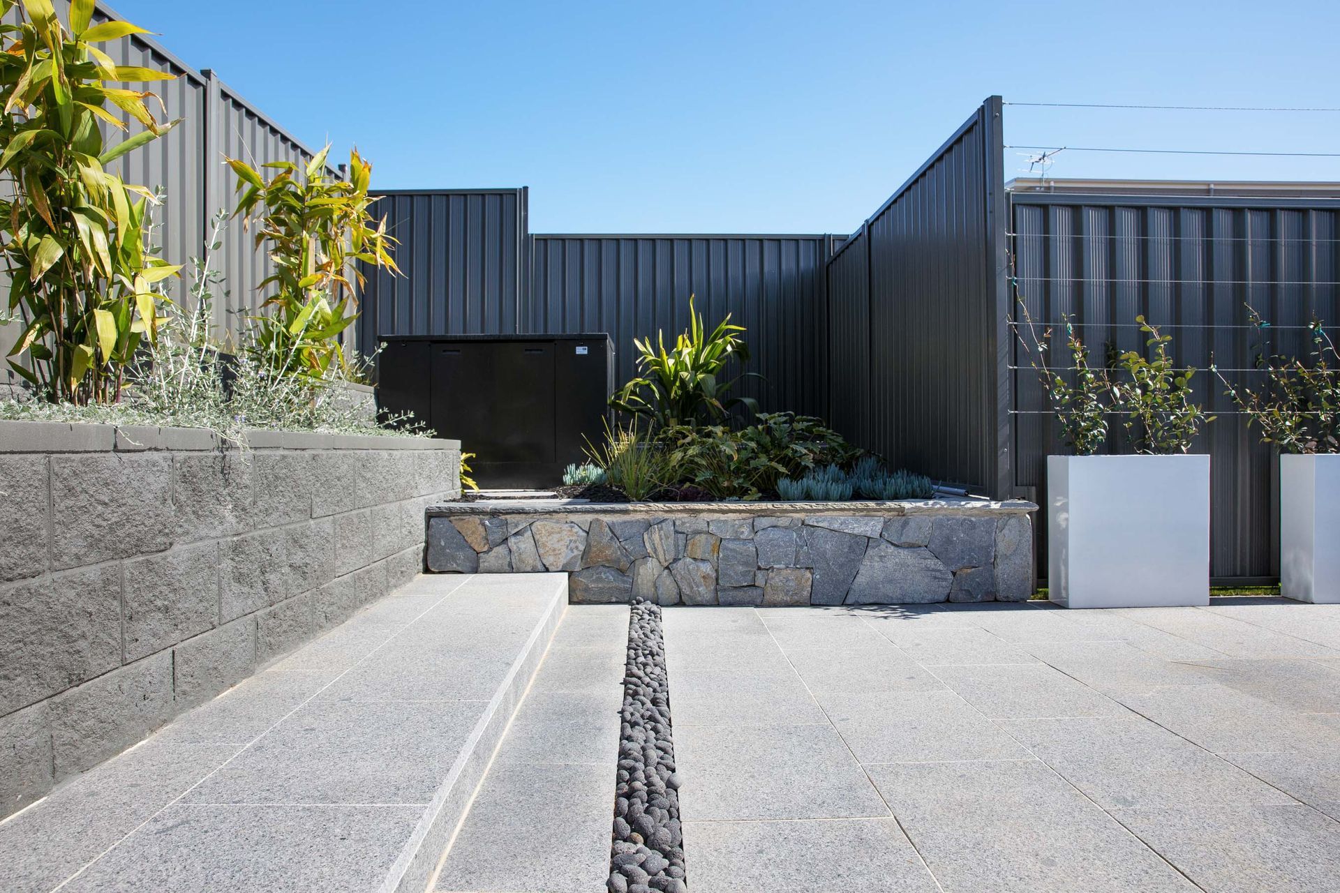 Granite slabs are often used for patios.