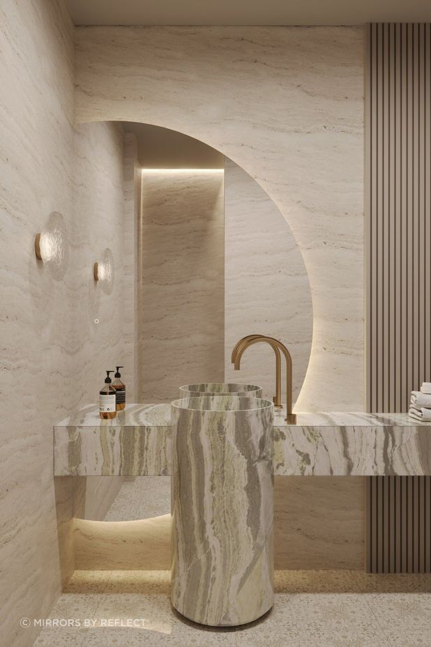 Celine | Half Moon LED Mirror | Mirrors by Reflect®