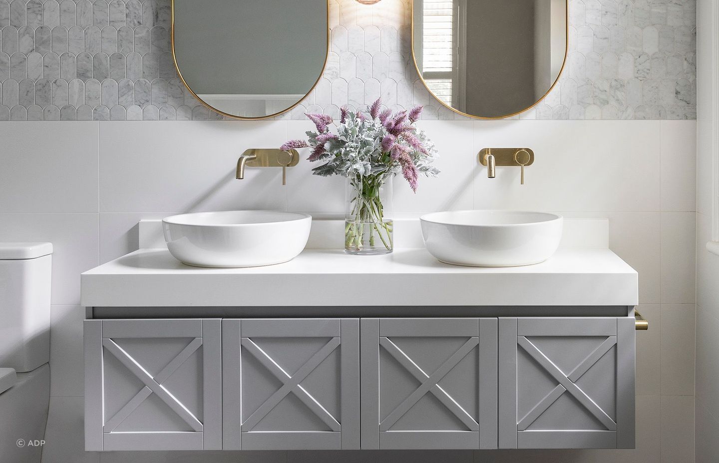 Double bathroom vanities are perfect for larger bathrooms