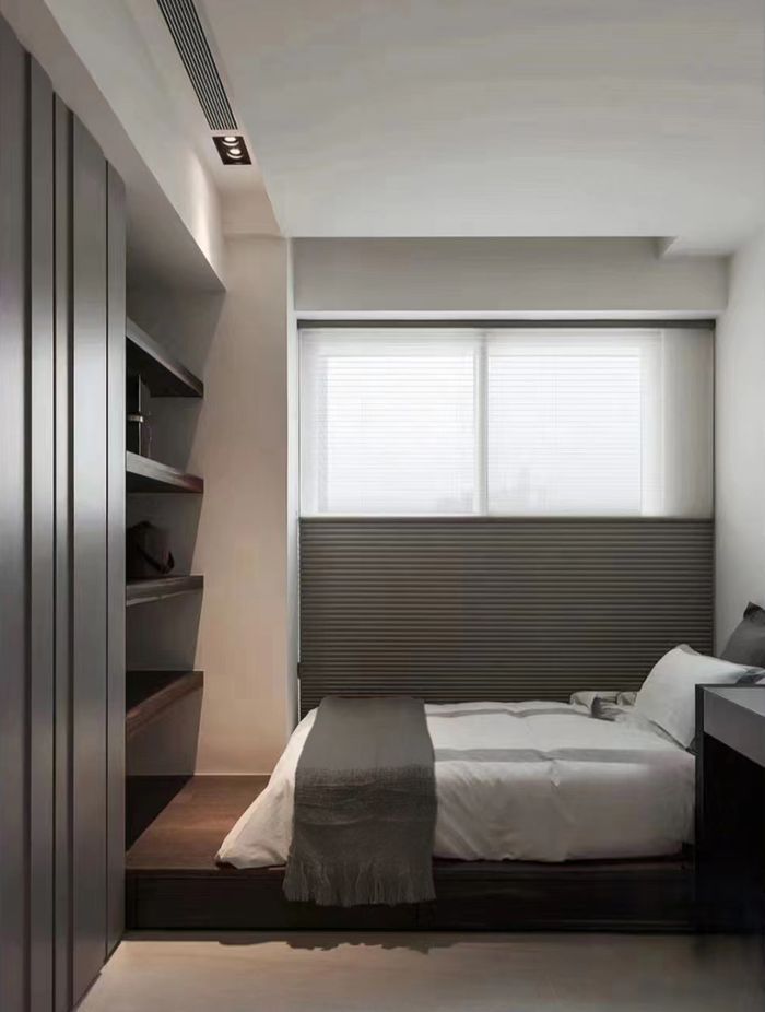 The Day Night Honeycomb blind incorporates two fabrics which can be lowered from the top and raised from the bottom offering total light and privacy control.