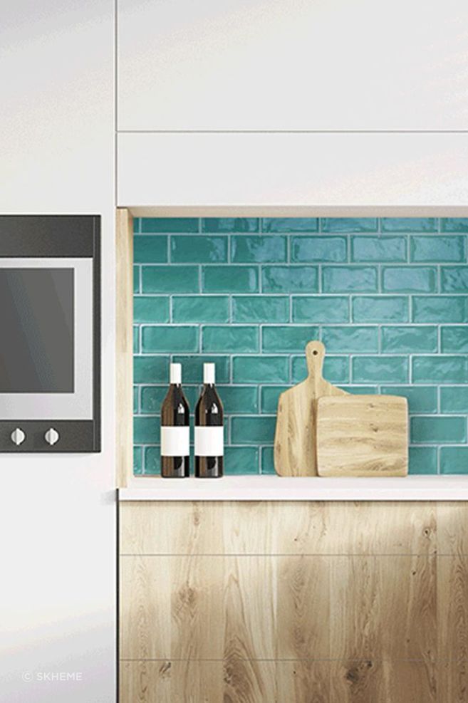 Traditional ceramic tiles make for a fantastic backsplash.