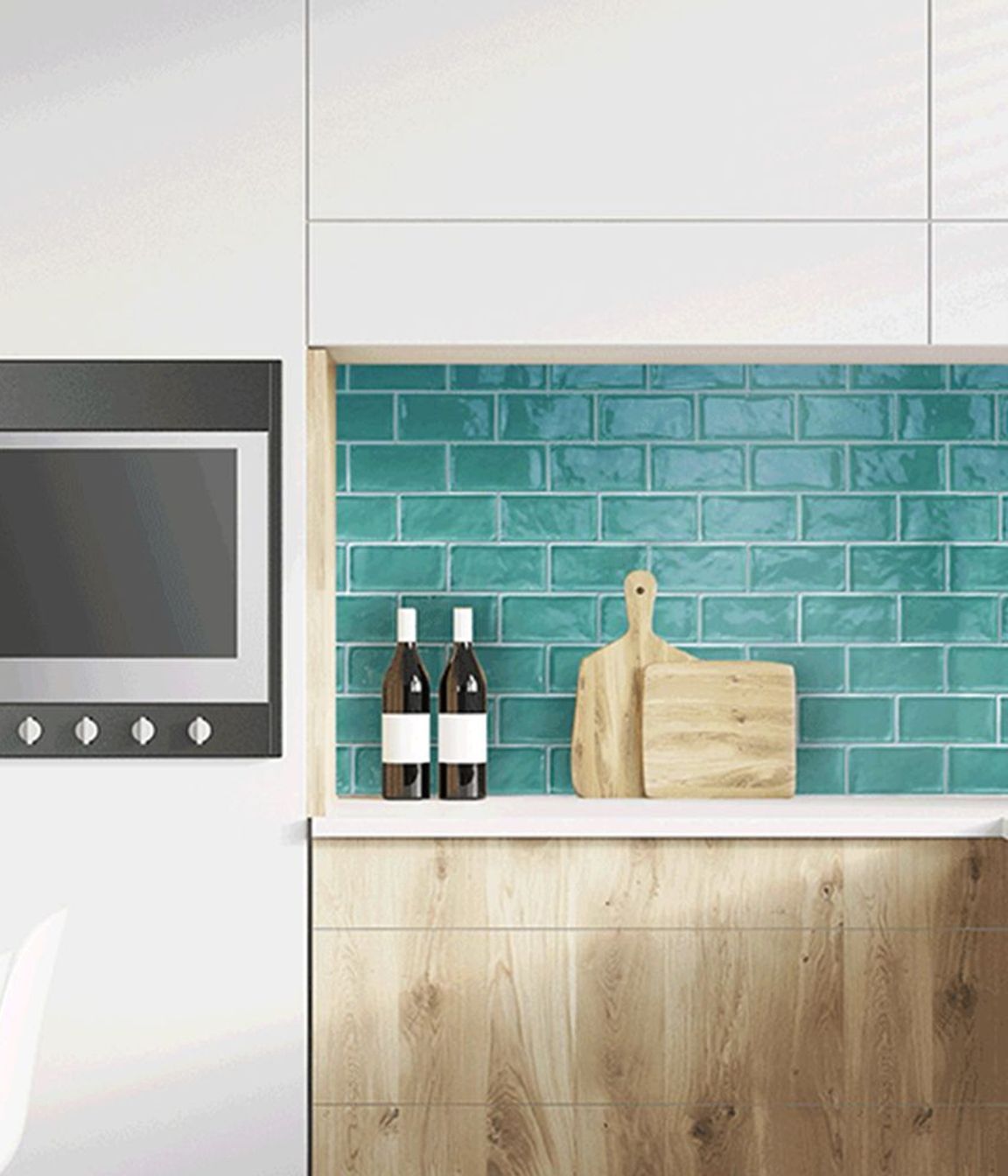 Traditional ceramic tiles make for a fantastic backsplash.