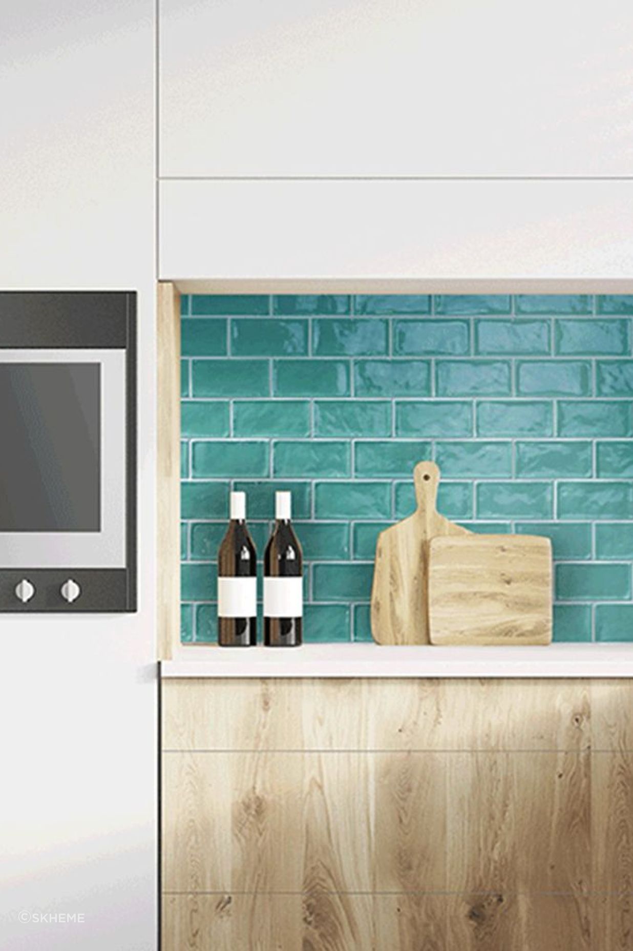 Traditional ceramic tiles make for a fantastic backsplash.