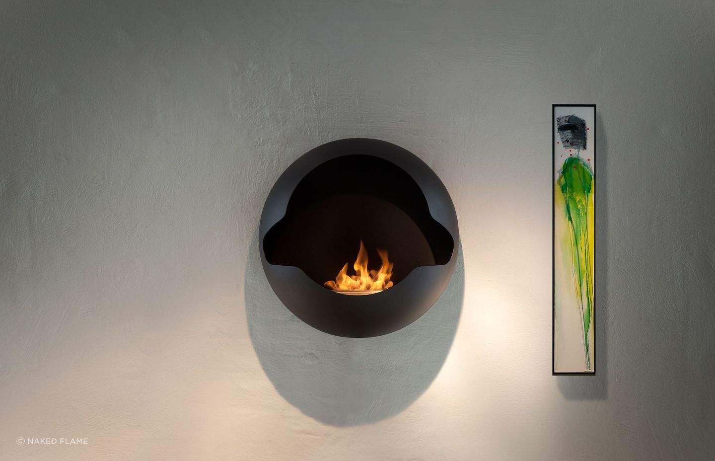 The wall-mounted Vauni Cupola Bioethanol Fireplace shows just how far fireplaces have come in terms of design and features.