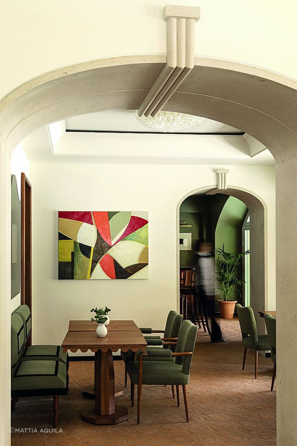 Custom designed Manetti terracotta floor at Hotel Splendido Mare Portofino. Architecture by Festen Architecture.