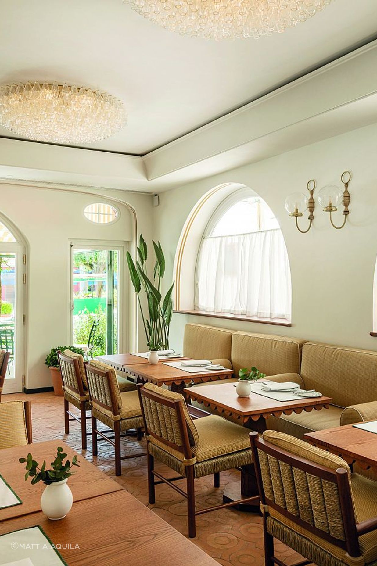 Custom designed Manetti terracotta floor at Hotel Splendido Mare Portofino. Architecture by Festen Architecture.