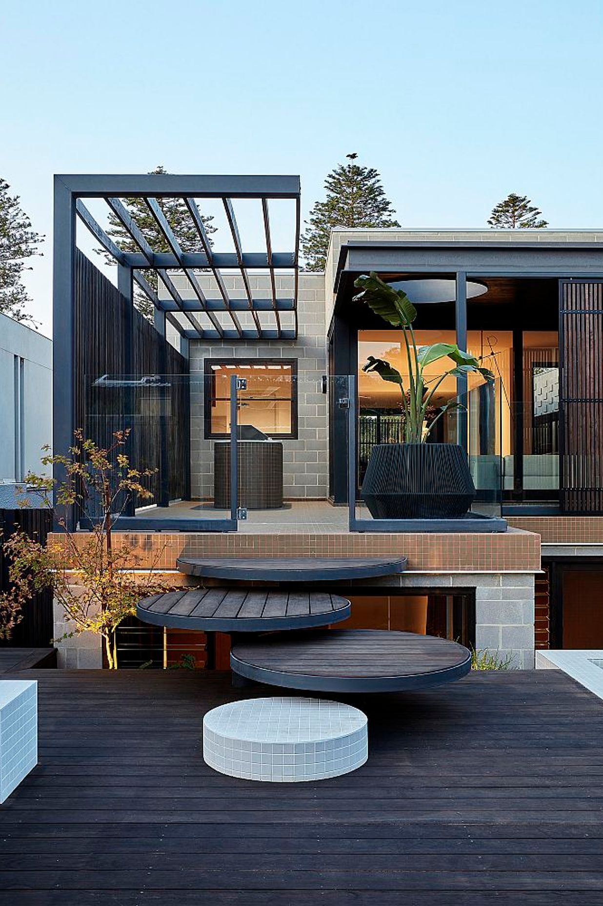 INAX Sugie Series S7736 Hanten to balcony floors. Custom designed for Shutter House by State of Kin