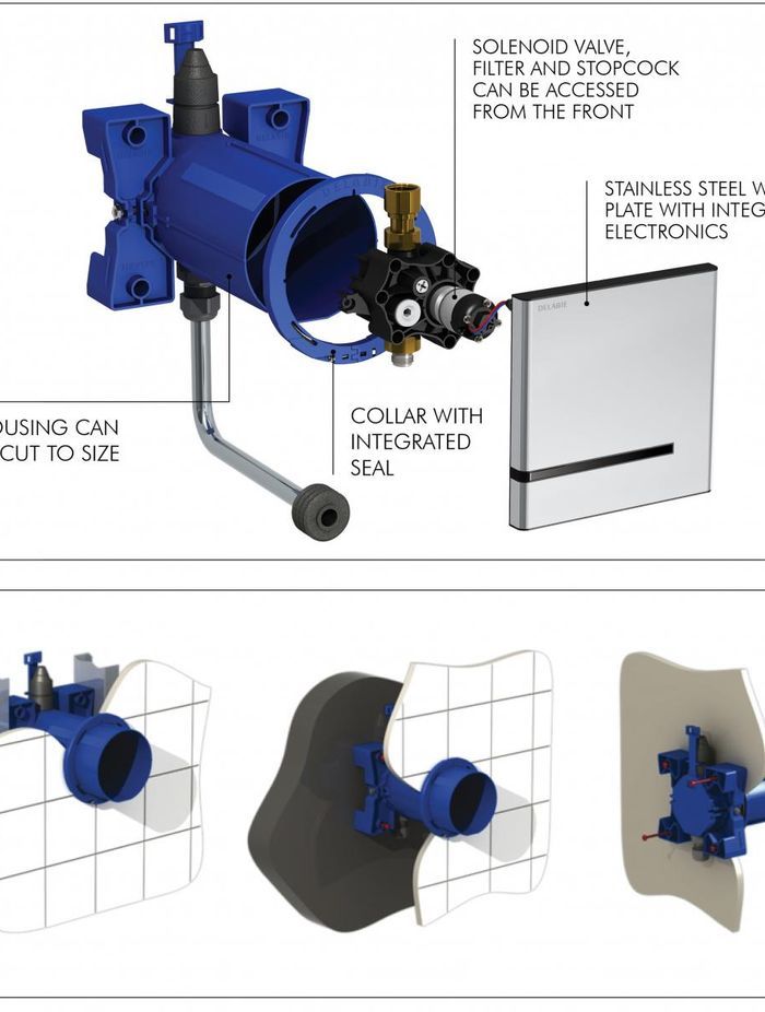 NEW Delabie Electronic Urinal Valve In Waterproof Housing