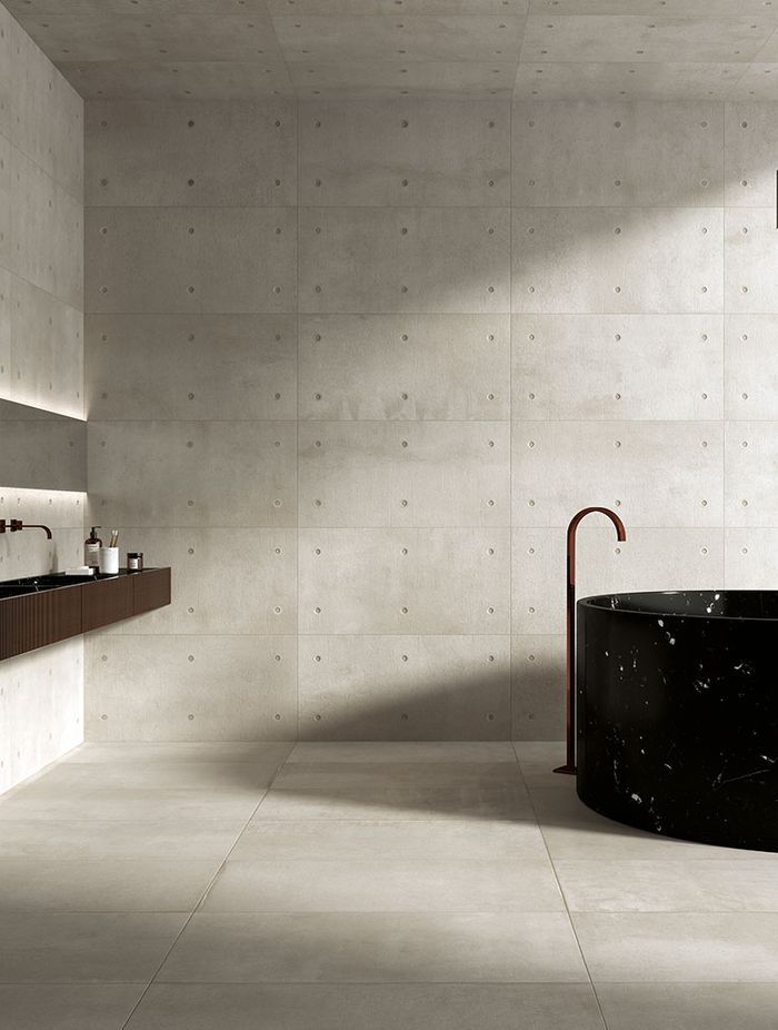 Tile design can be sychronised between floor and wall tiles.