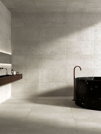 Tile design can be sychronised between floor and wall tiles.