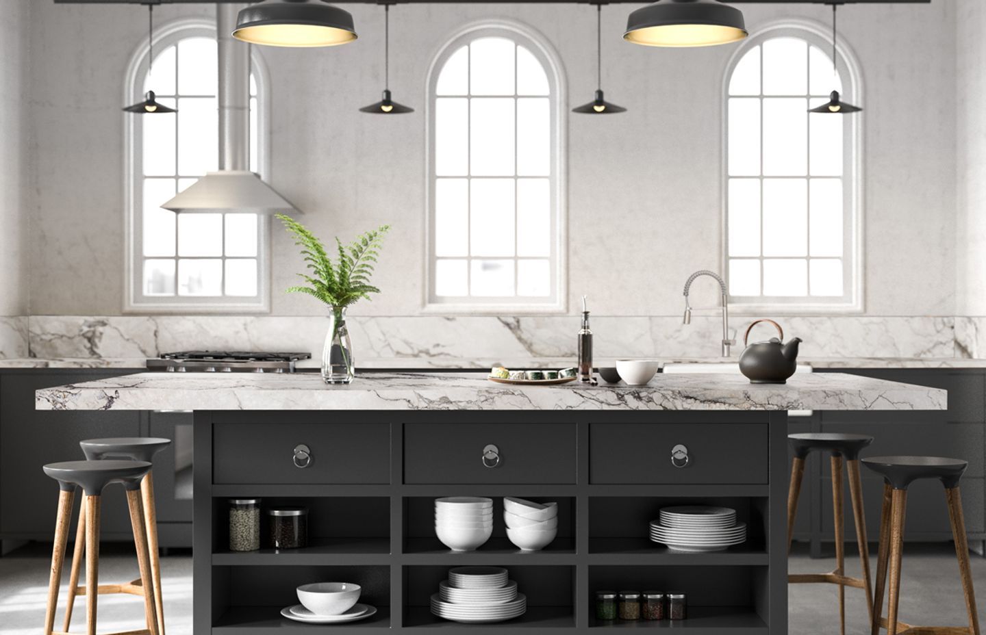 Industrial style kitchens: The metallic beauty that endures