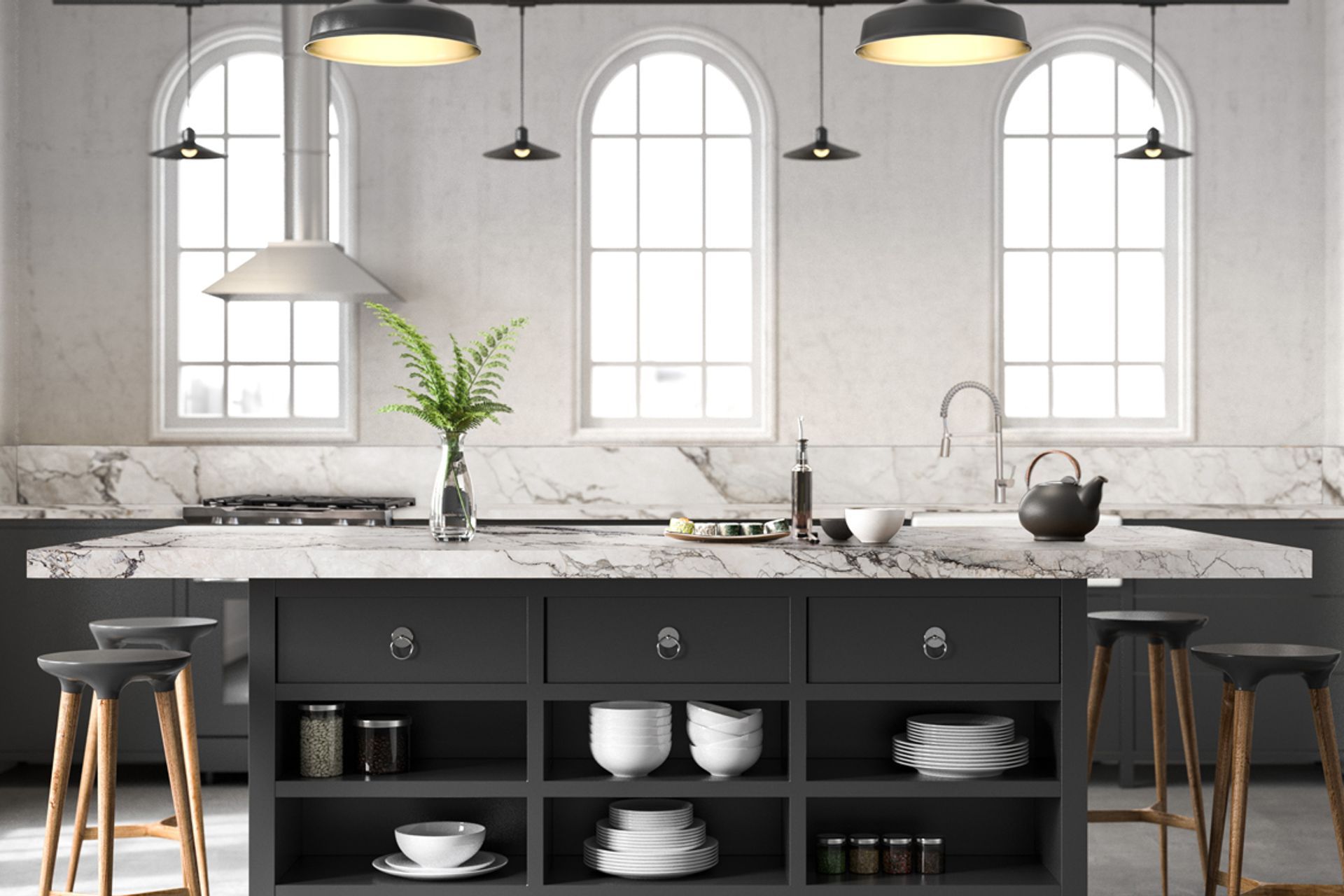 Industrial style kitchens: The metallic beauty that endures