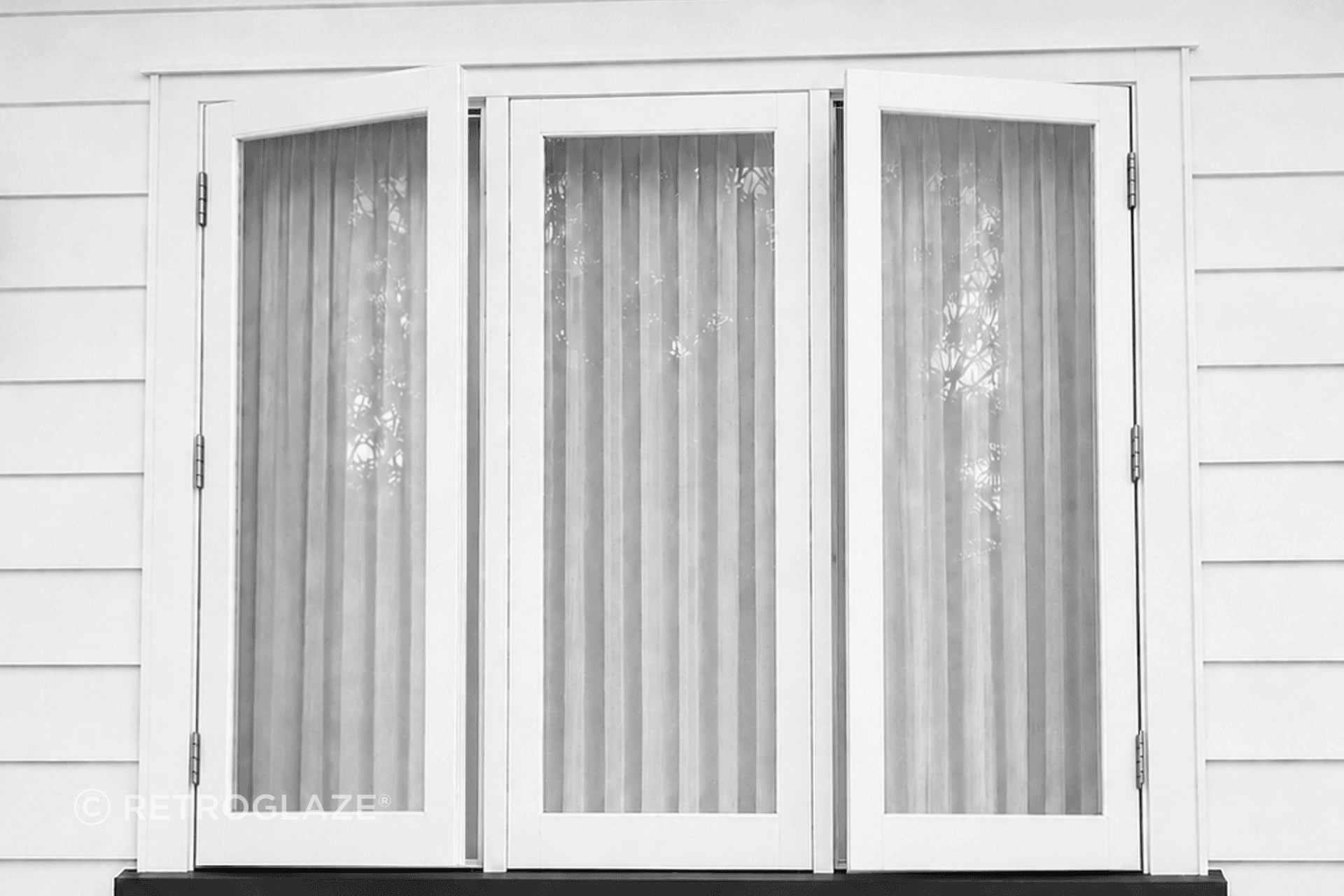 Timber casement window - opening and fixed sashes
