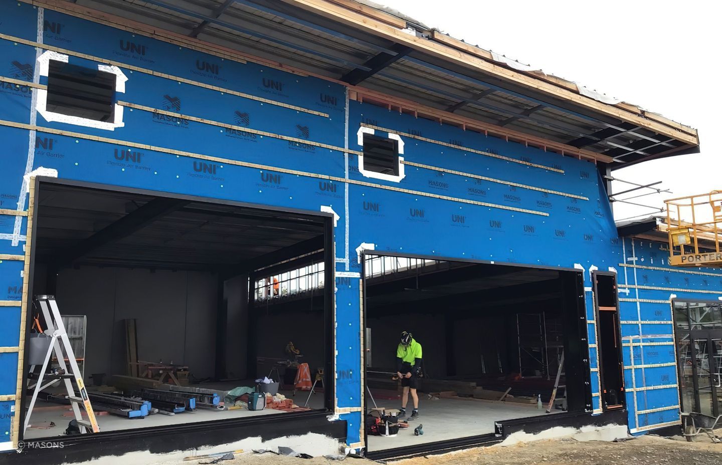 Work Continues Despite the Weather with UNI Flexible Air Barrier