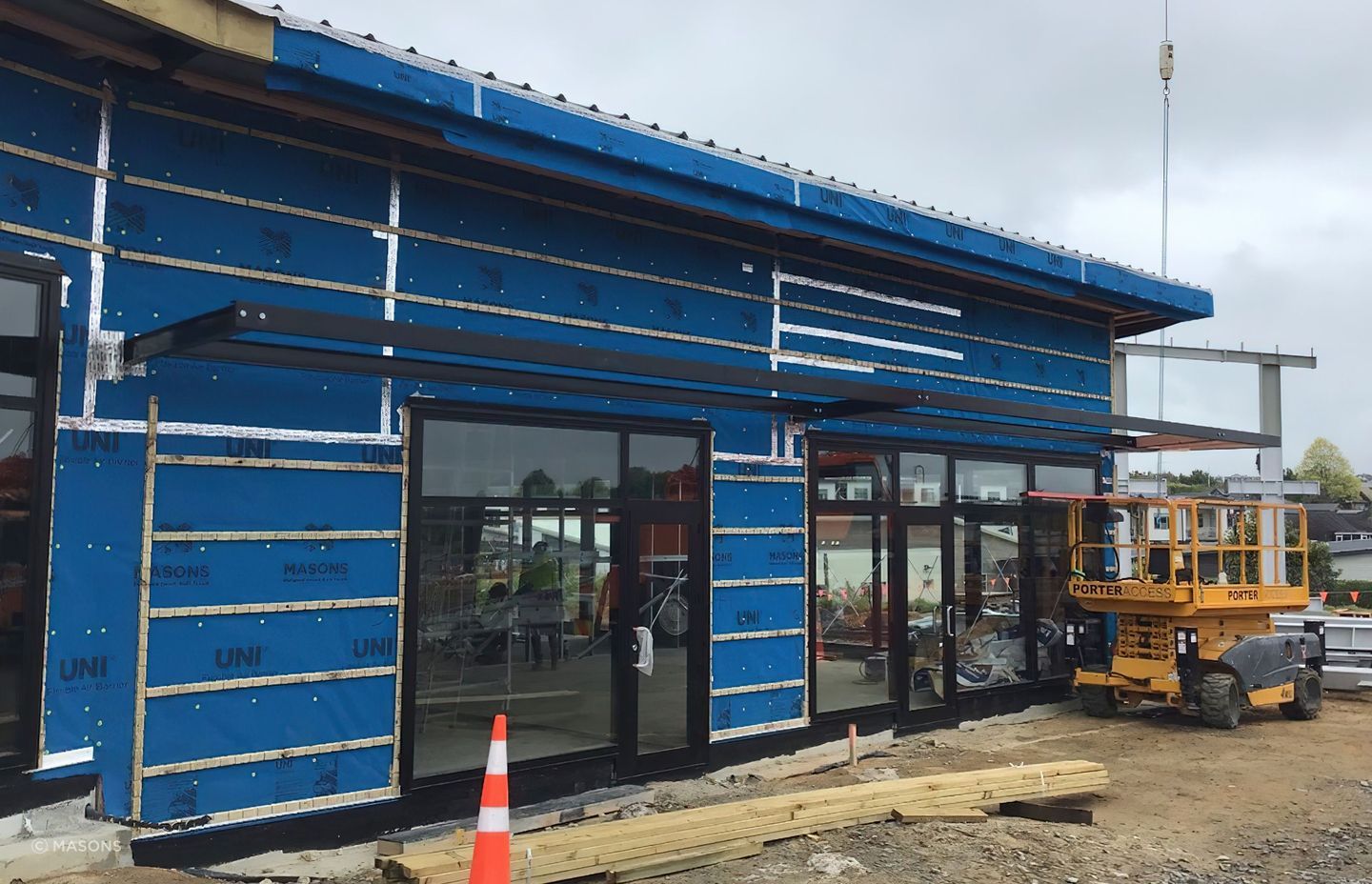 Work Continues Despite the Weather with UNI Flexible Air Barrier