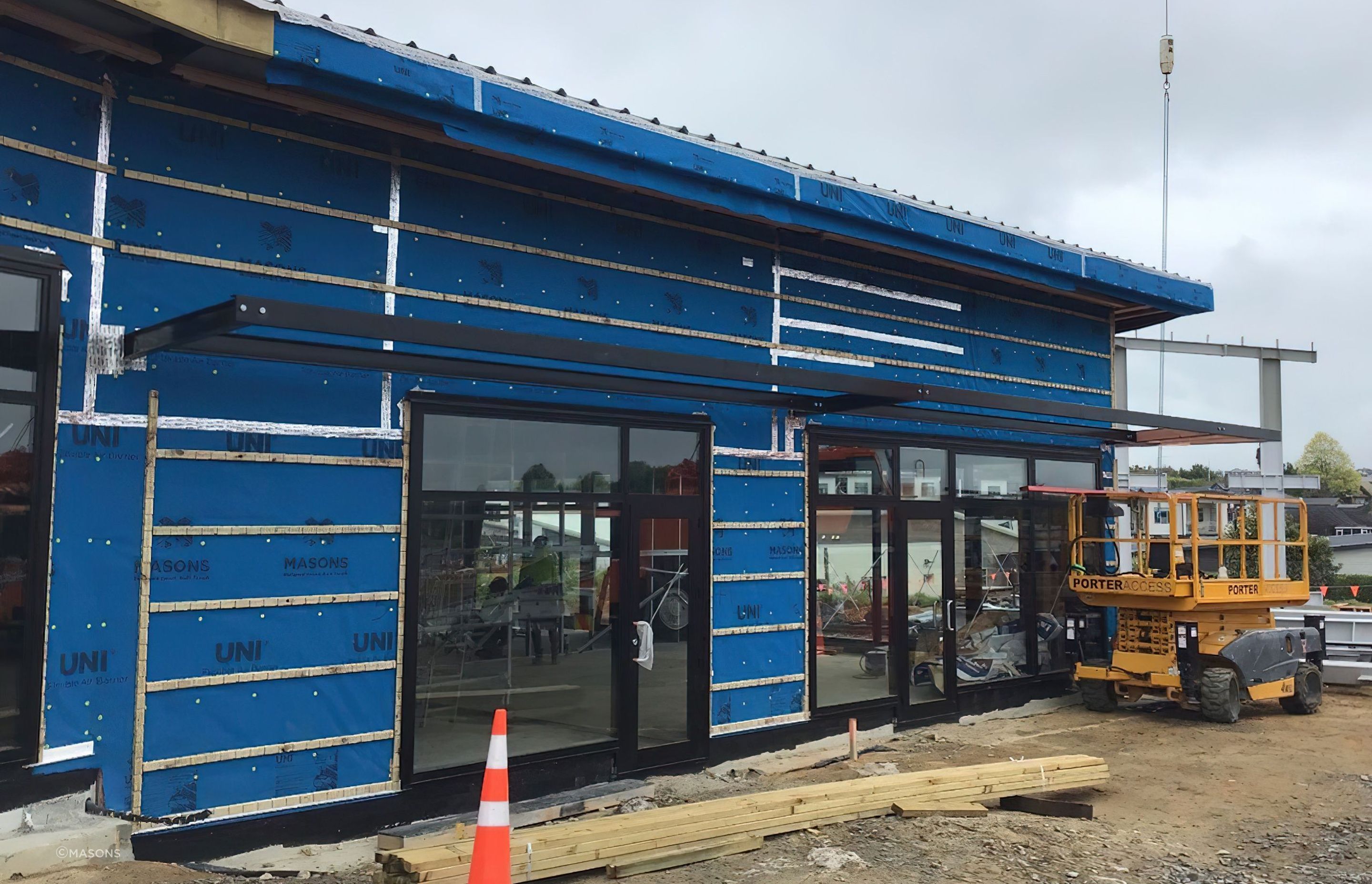 Work Continues Despite the Weather with UNI Flexible Air Barrier
