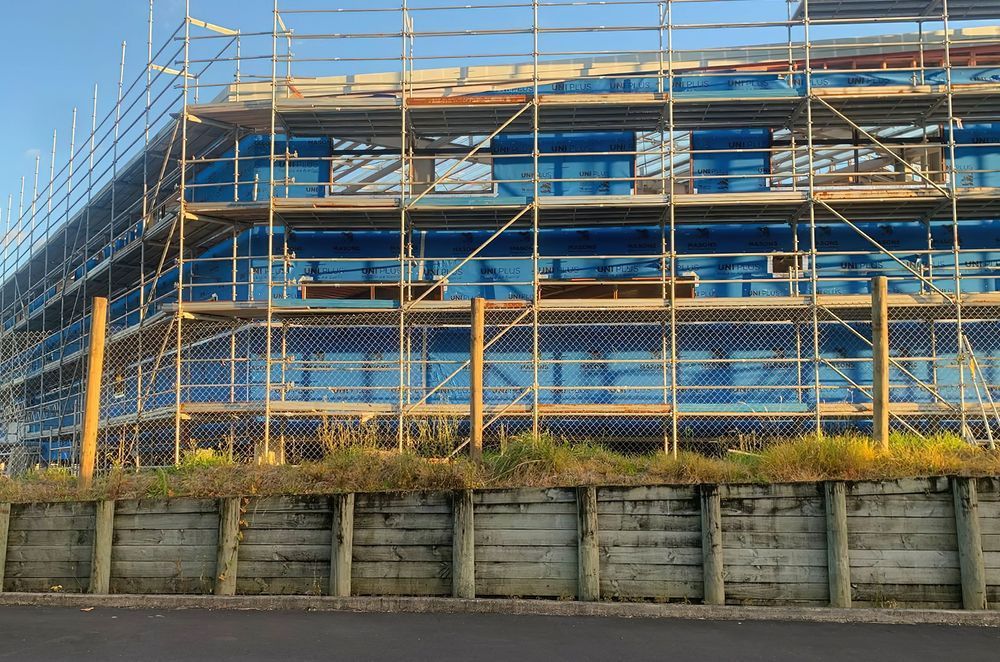 Work Continues Despite the Weather with UNI Flexible Air Barrier