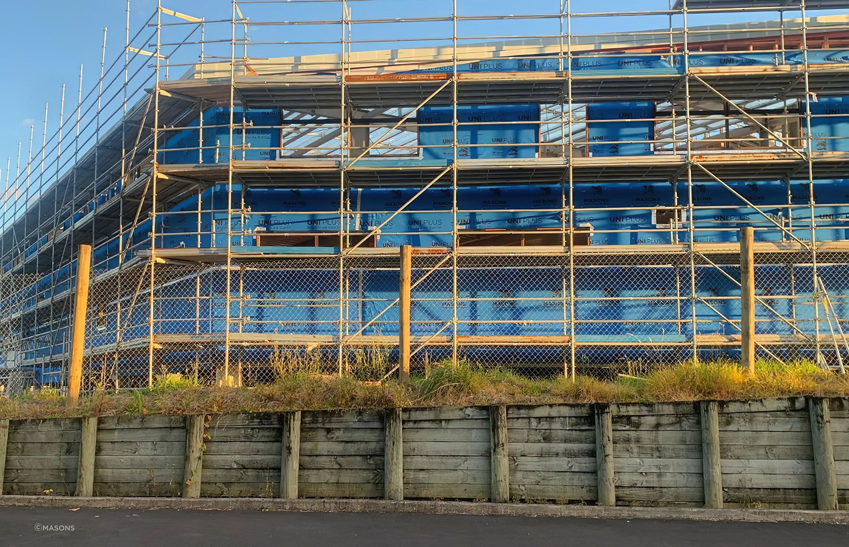 Work Continues Despite the Weather with UNI Flexible Air Barrier