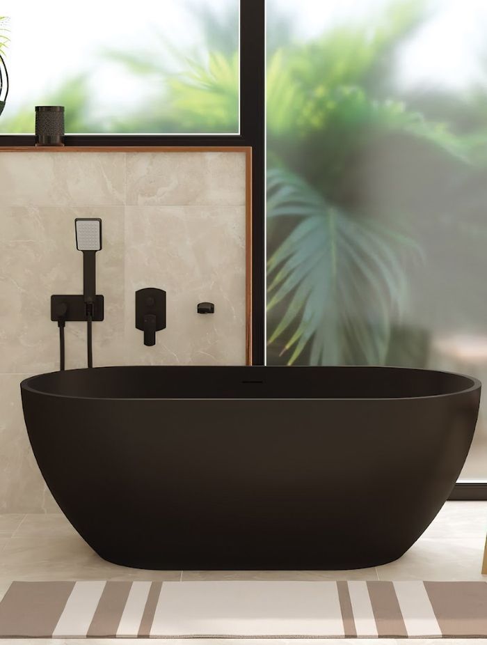 Fienza - Luciana Matte Black Stone Bath