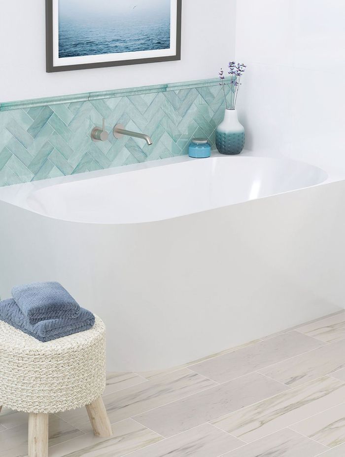 Fienza - Chloe Acrylic Back to Corner Bath